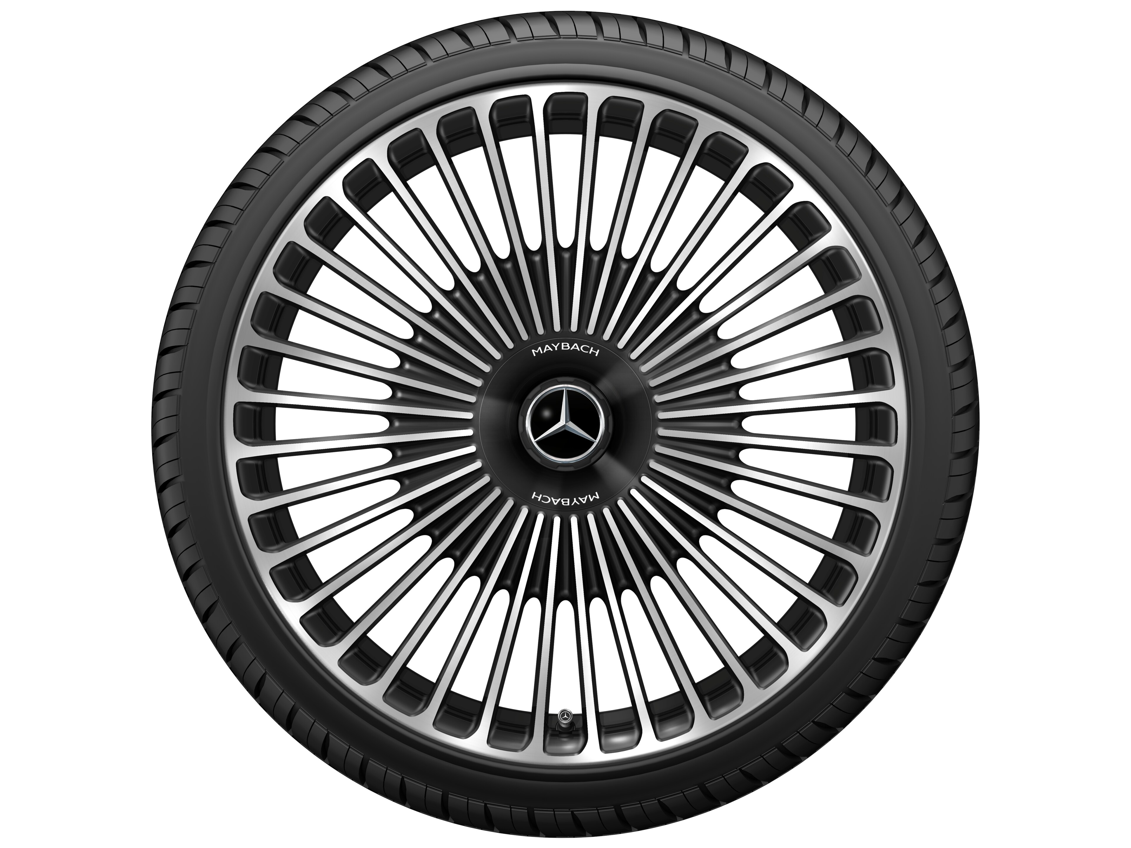 Jante forgée AMG Design multibranches, 53,3 cm (21 pouces) - 9,5 J x 21 ET 56,1, noir, finition brillante