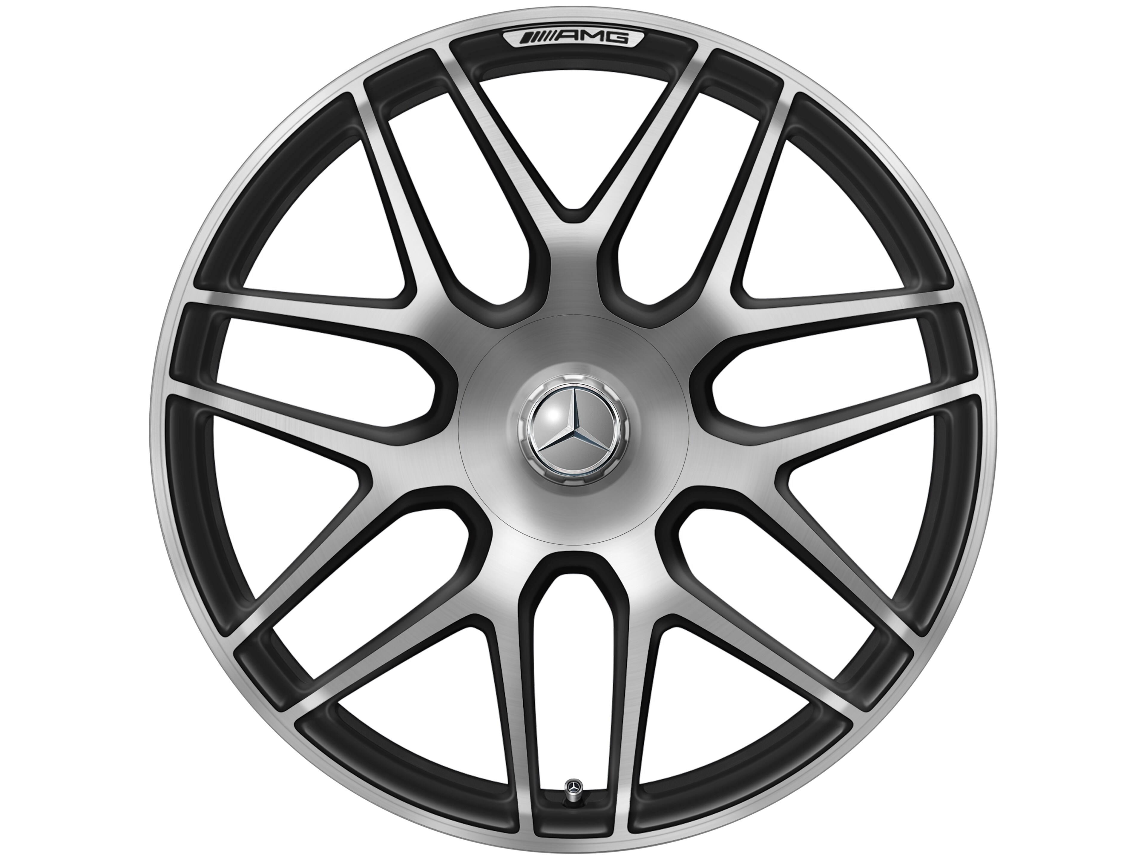 Jante forgée AMG Jante en Y, 55,9 cm (22 pouces) - 10 J x 22 ET 36, noir mat, finition brillante
