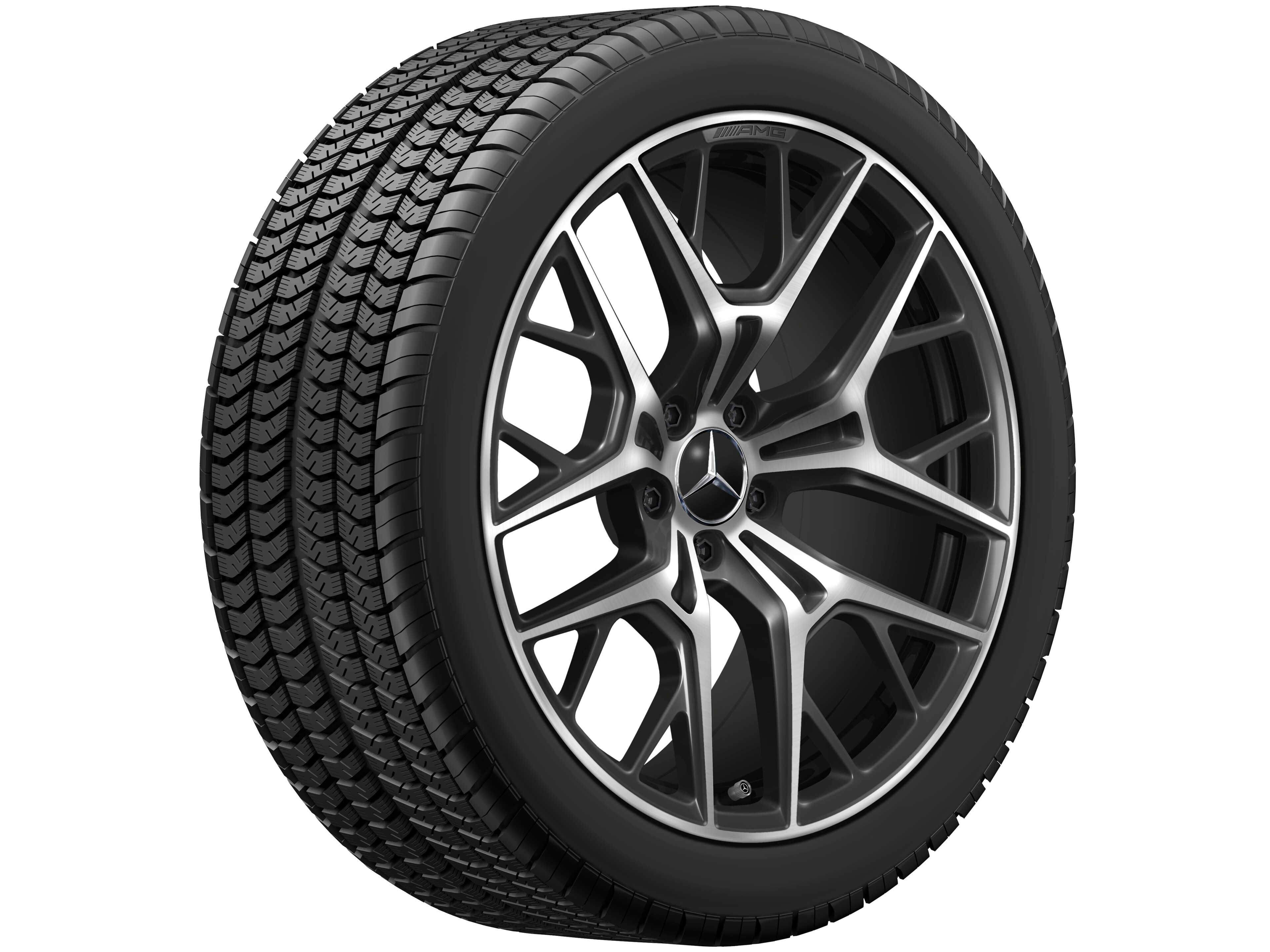 Jante alliage AMG, Jante en Y, 50,8 cm (20 pouces) - 9 J x 20 ET 32, noir, finition brillante
