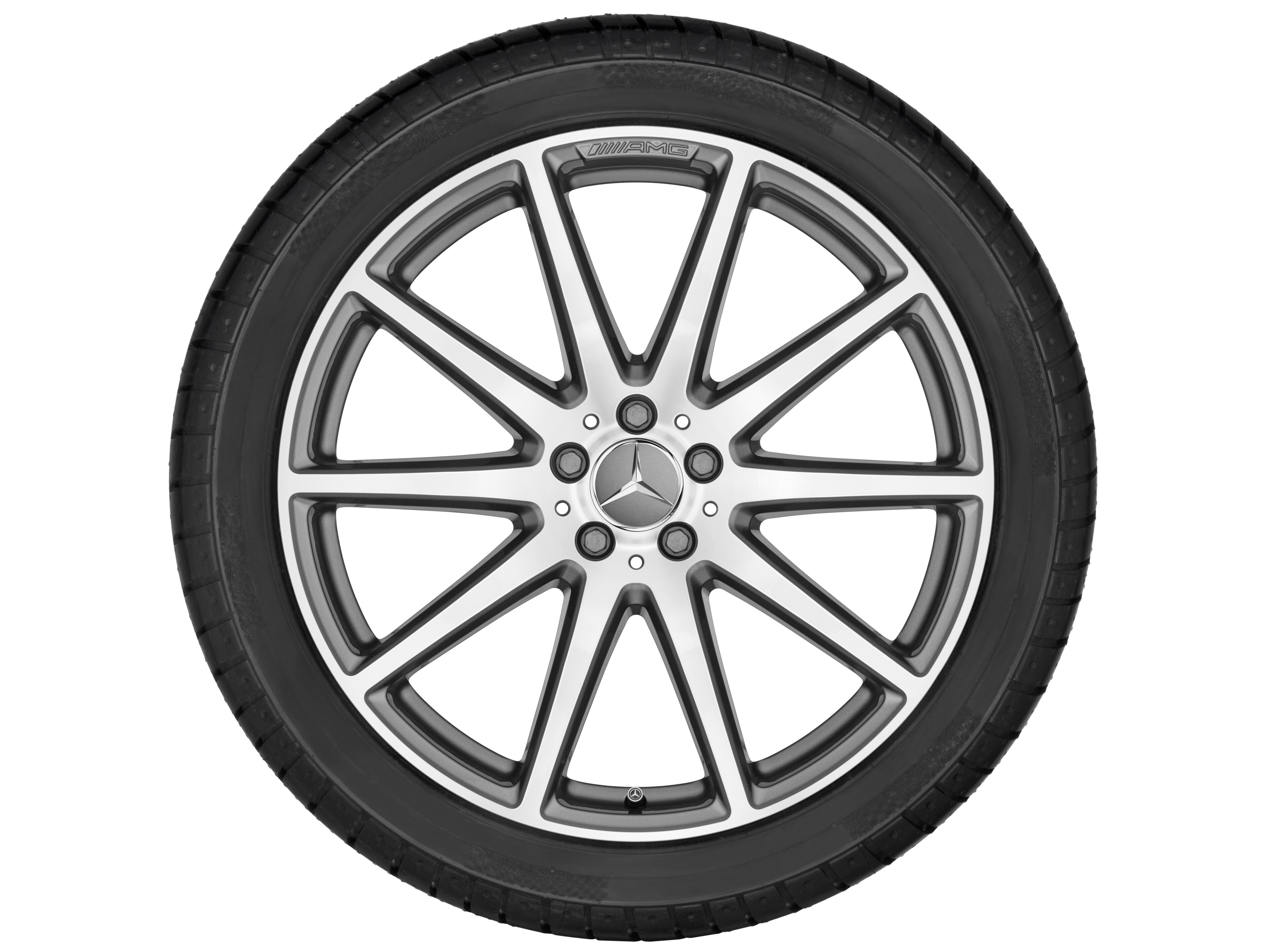 Jante AMG à 10 branches, 53,3 cm (21 pouces) - 11,5 J x 21 ET 42, gris titane, finition brillante
