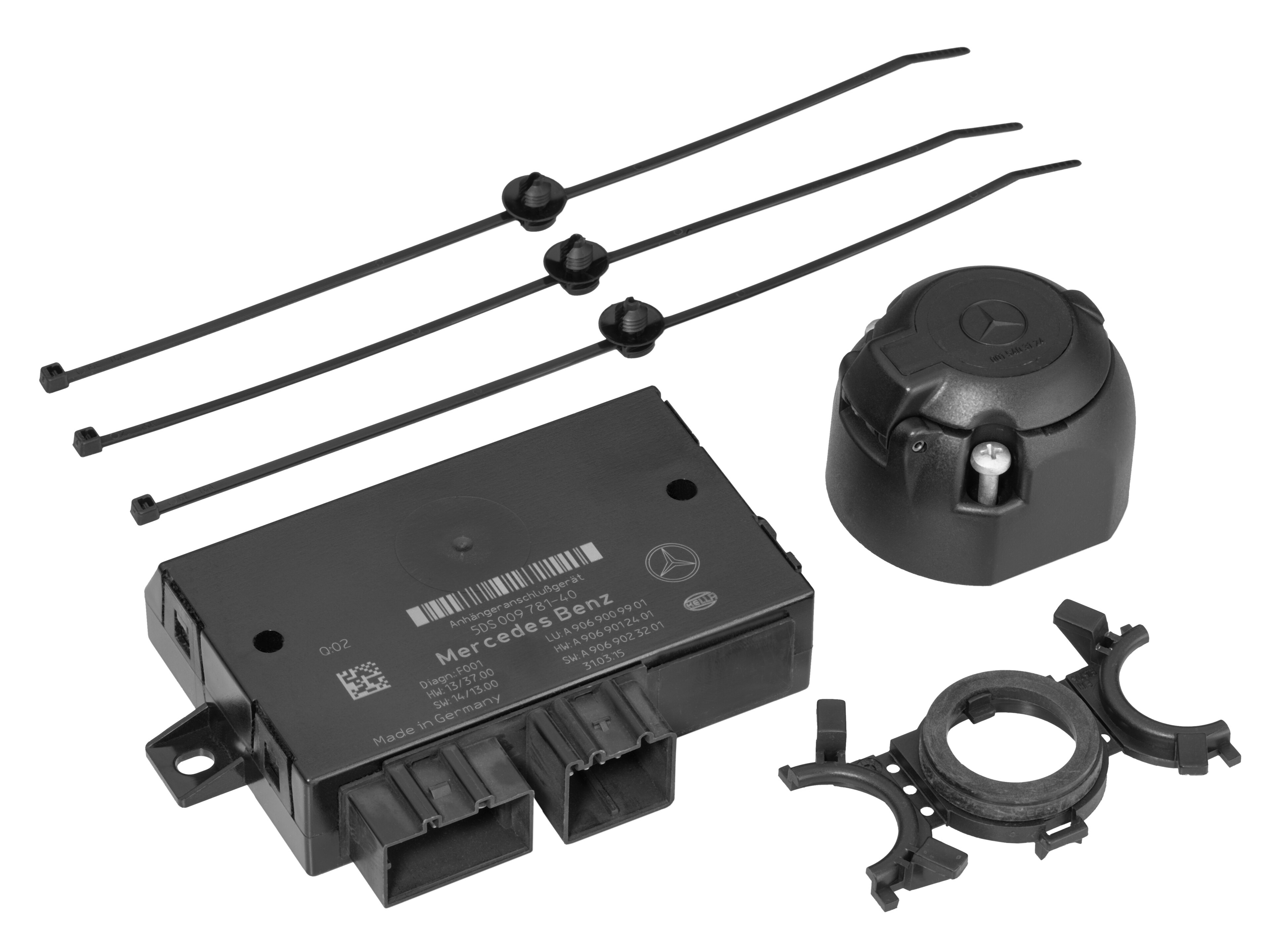 Dispositif pour remorque, Kit de montage électrique, LED - noir