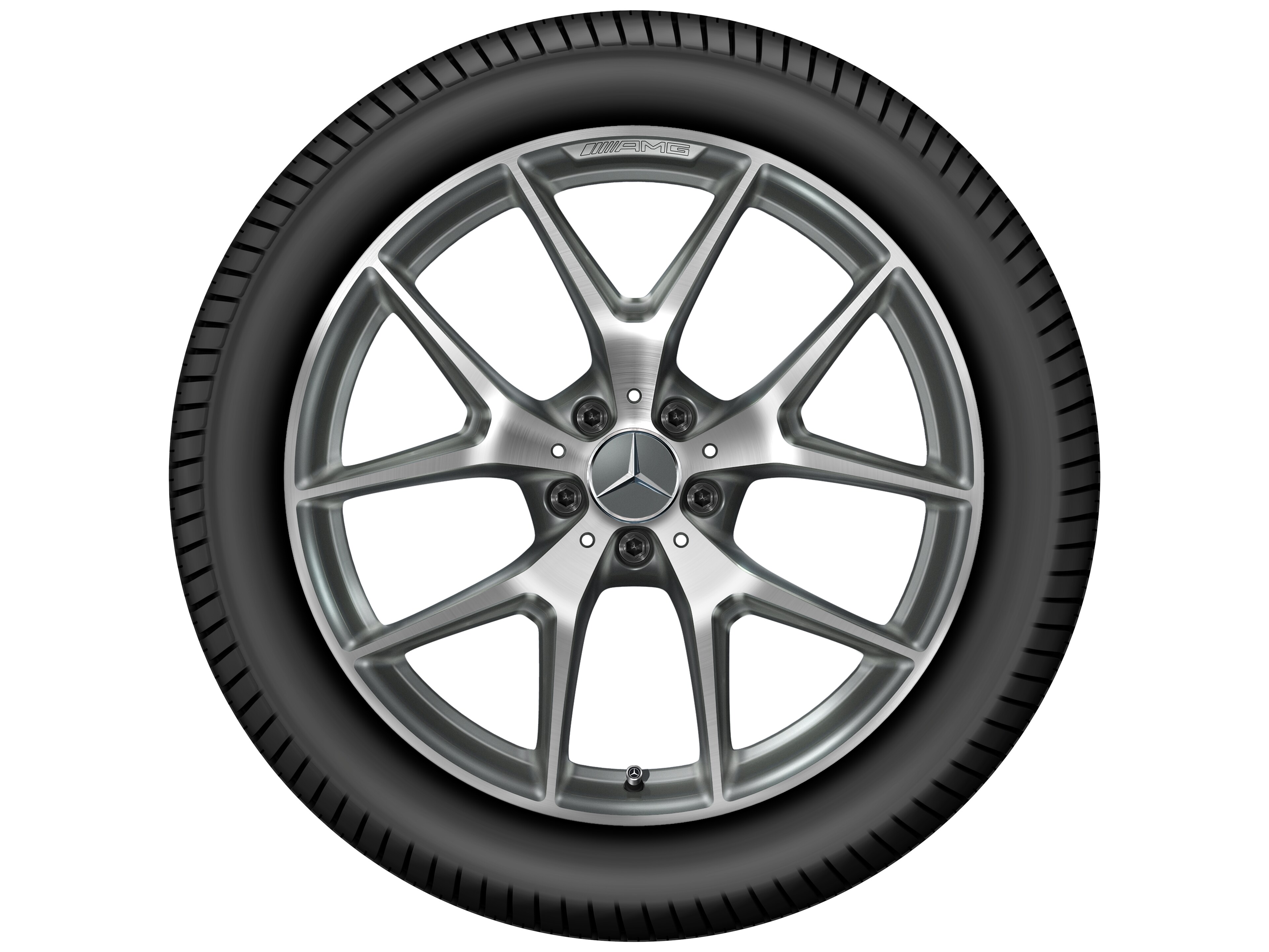 Jante en Y AMG, 50,8 cm (20 pouces) - 8,5 J x 20 ET 40, gris titane, finition brillante