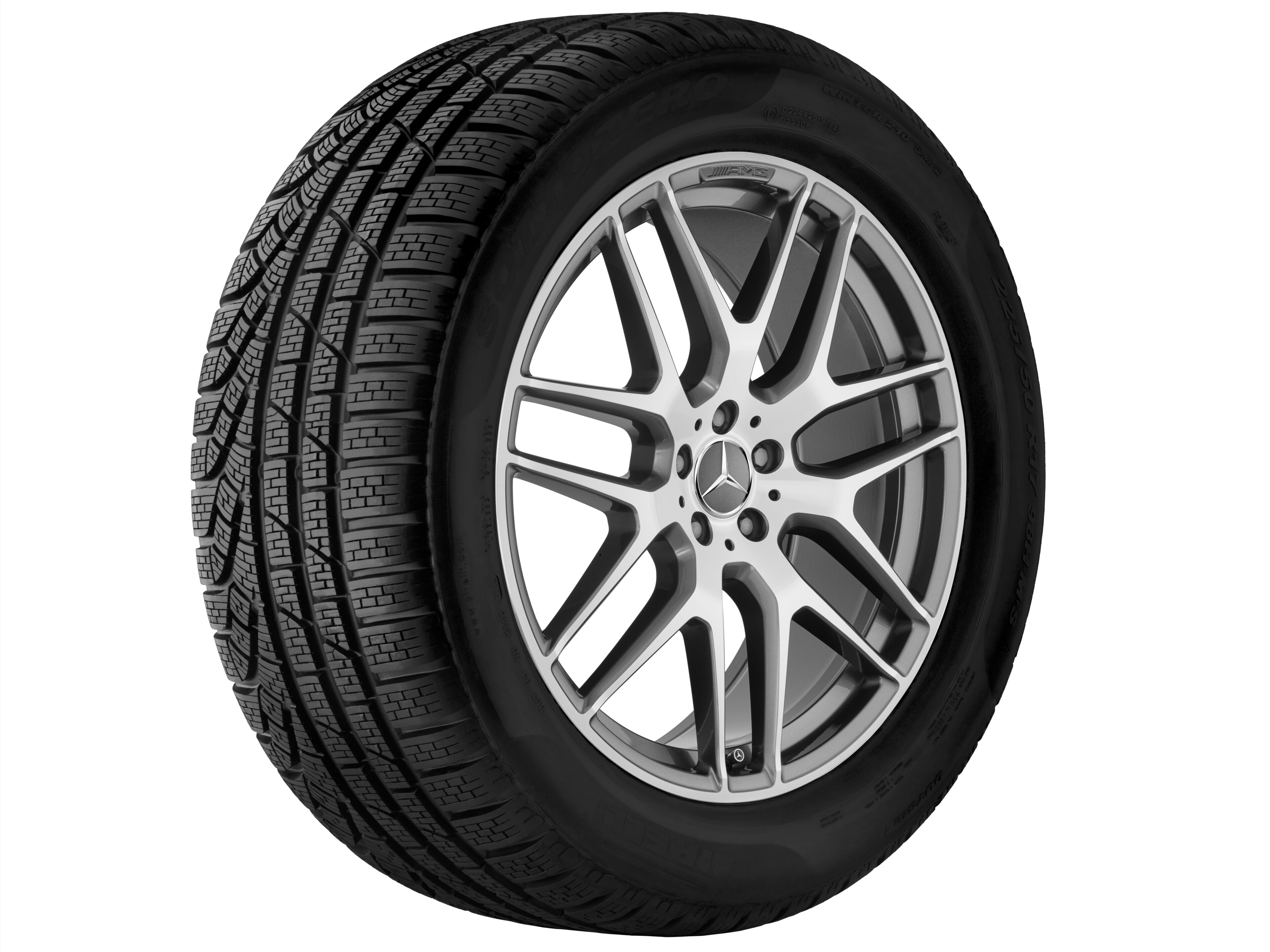 Jante alliage AMG, Jante en Y, 55,9 cm (22 pouces) - 10 J x 22 ET 56, gris titane, finition brillante