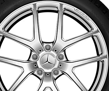 Jante forgée AMG Design à 5 doubles branches, 53,3 cm (21 pouces) - 10 J x 21 ET 45, argenté, poli haute brillance