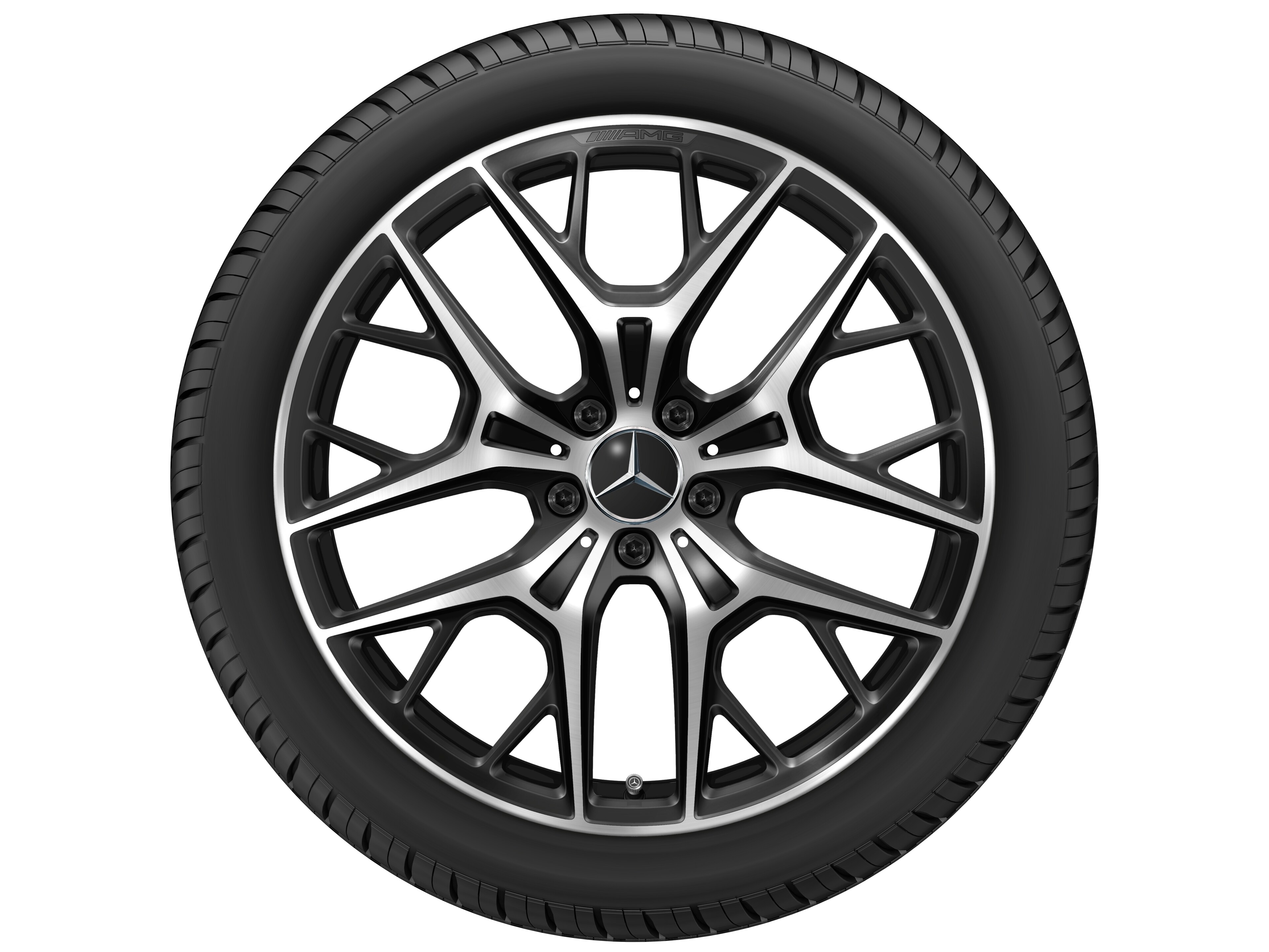 Jante alliage AMG, Jante en Y, 50,8 cm (20 pouces) - 9 J x 20 ET 32, noir, finition brillante