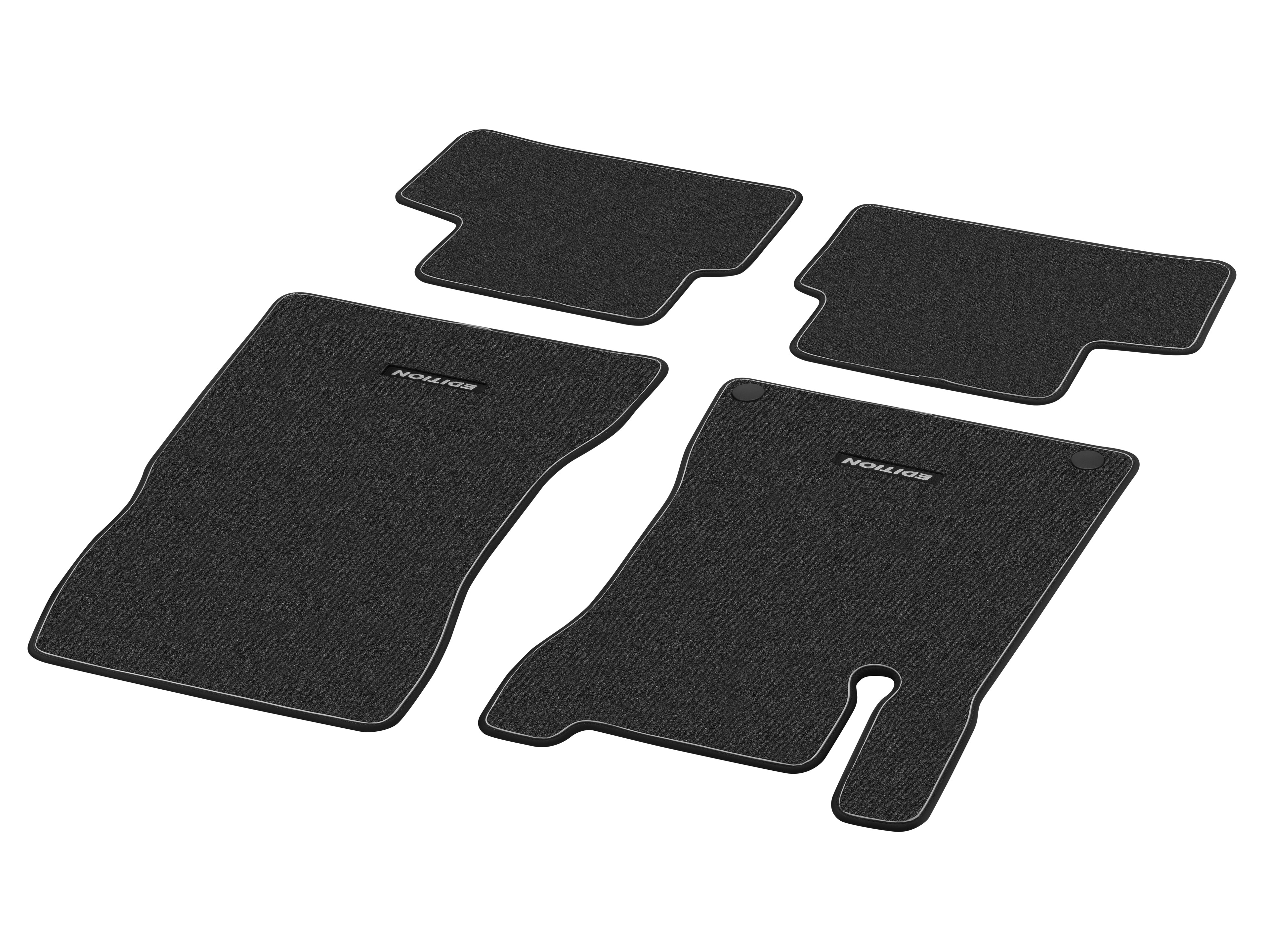 Tapis en velours CLASSIC, Tapis de sol conducteur / passager avant, 4 pièces, EDITION 2020 - LL, noir