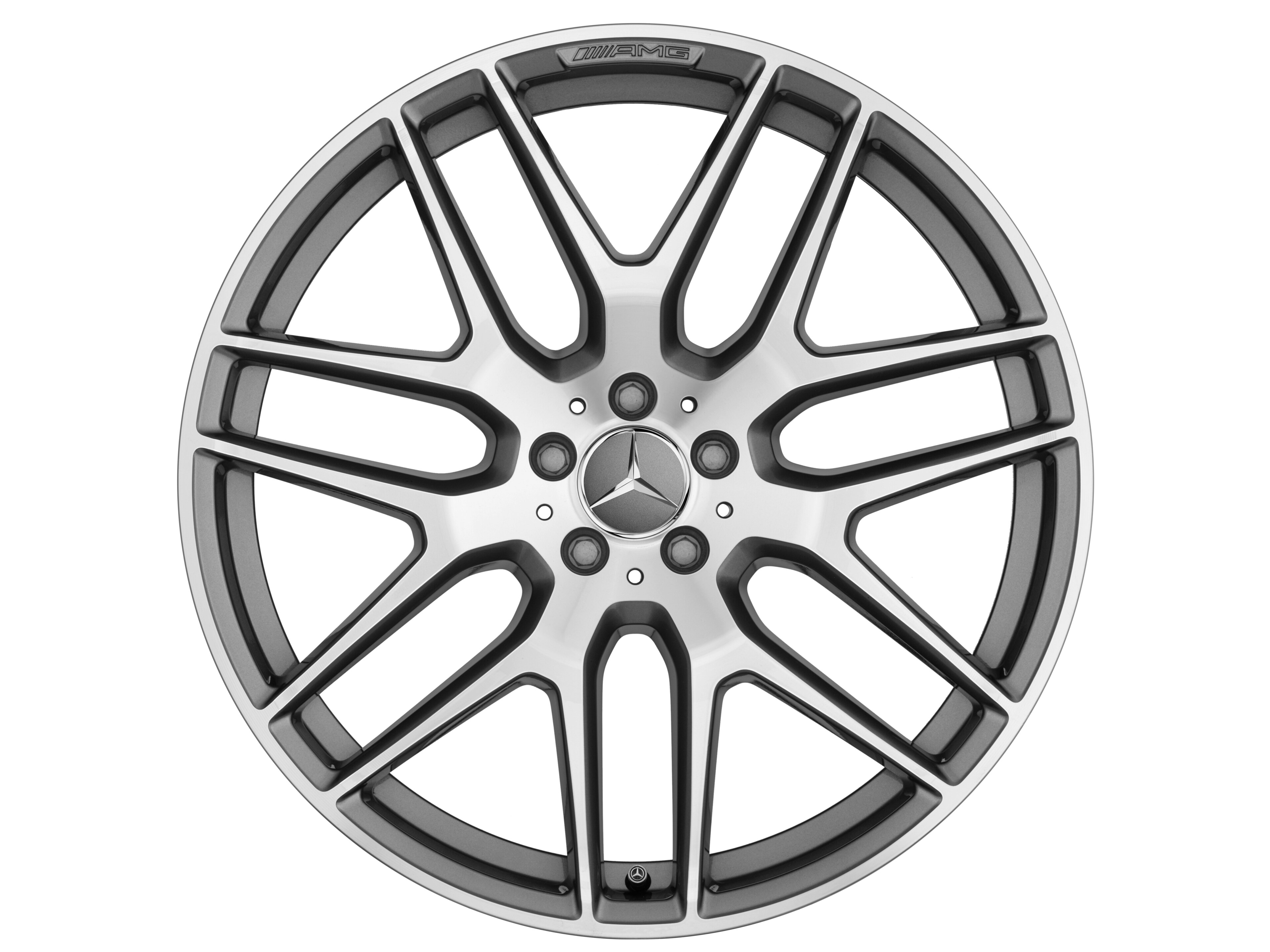 Jante alliage AMG, Jante en Y, 53,3 cm (21 pouces) - 10 J x 21 ET 46, gris titane, finition brillante