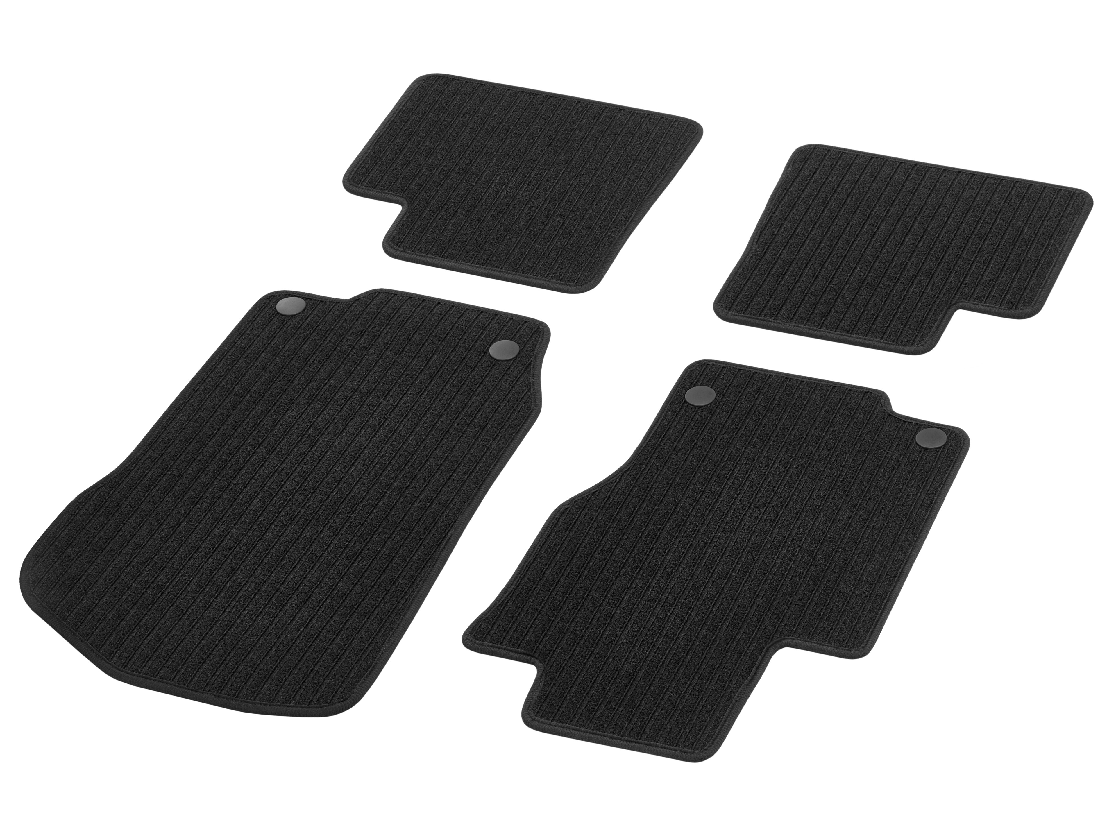 Tapis en reps CLASSIC, Kit, 4 pièces - LL, noir
