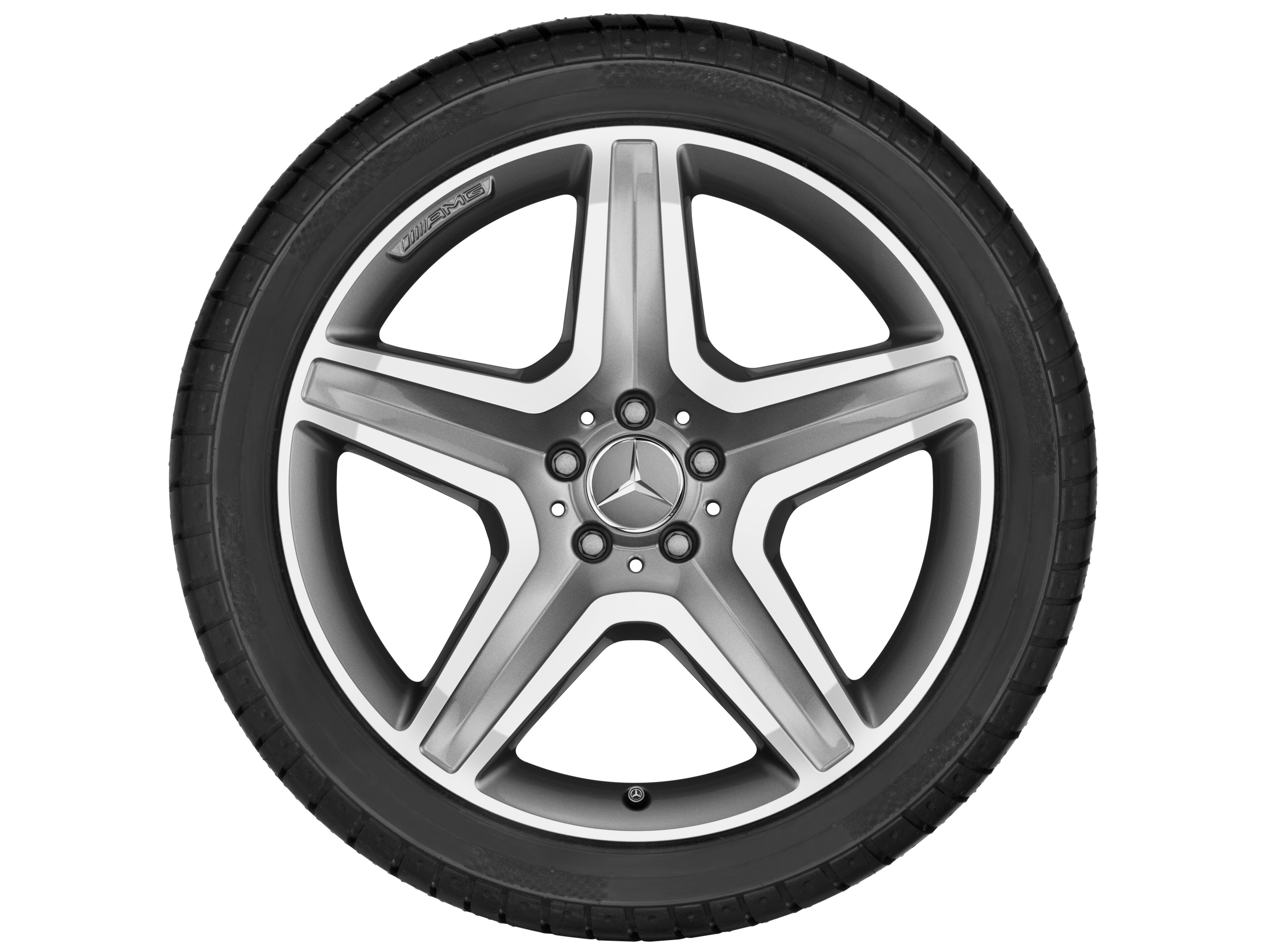 Jante AMG à 5 branches, 50,8 cm (20 pouces) - 9 J x 20 ET 57, gris titane, finition brillante