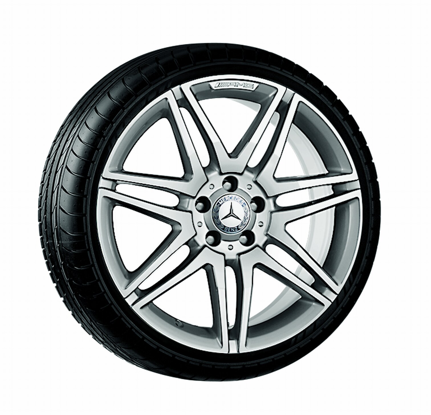 Jante AMG à 7 doubles branches, 48,3 cm (19 pouces) - 8,5 J x 19 ET 44, argenté, finition brillante