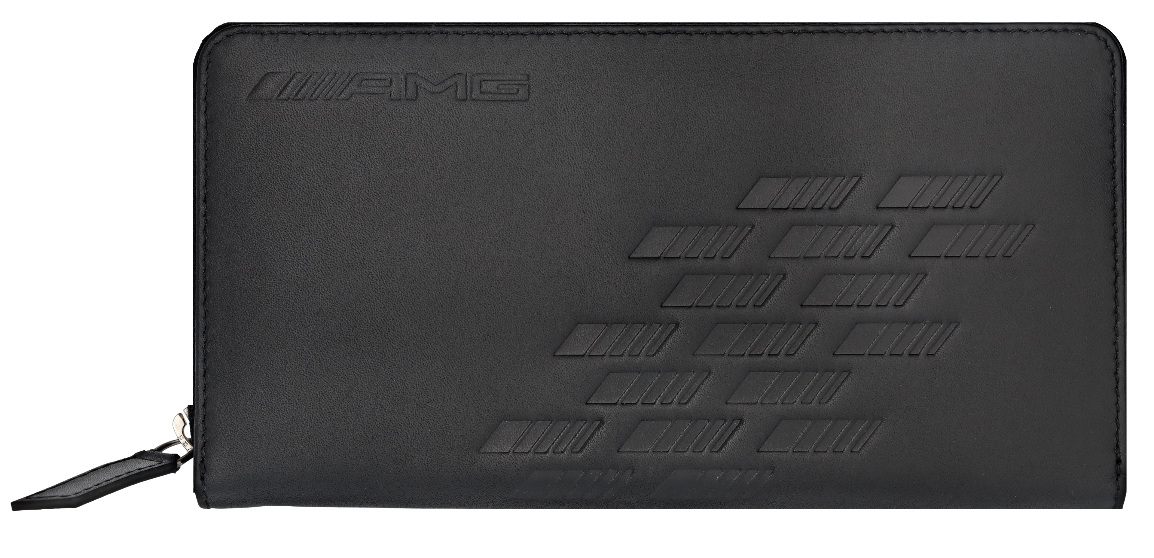 Porte-monnaie femme AMG - noir, Cuir de veau / Polyester