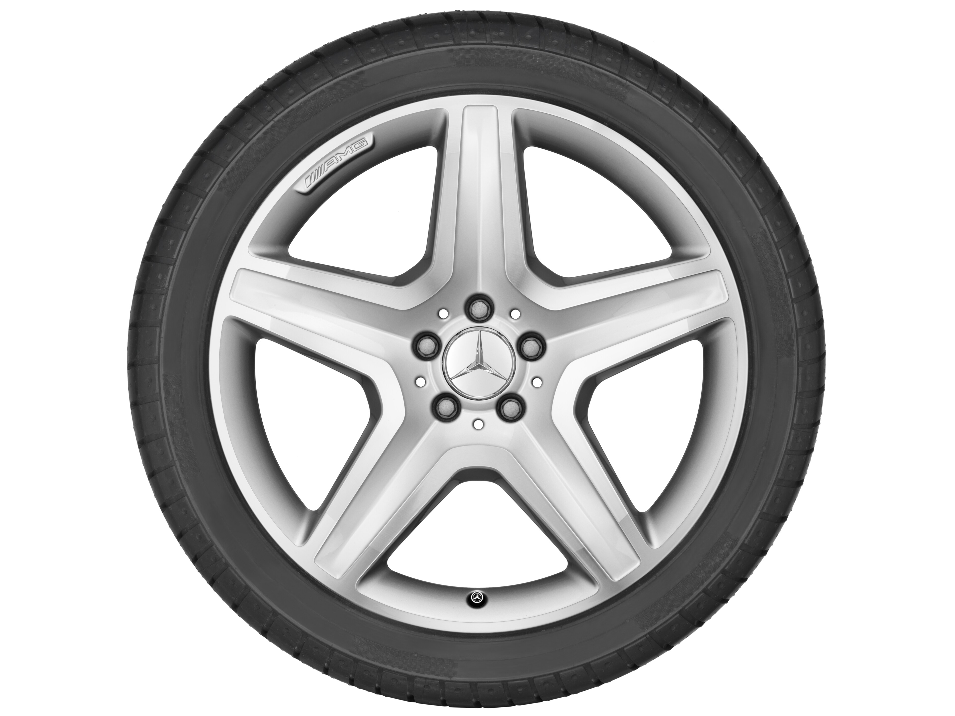 Jante AMG à 5 branches, 50,8 cm (20 pouces) - 9 J x 20 ET 57, argenté, finition brillante