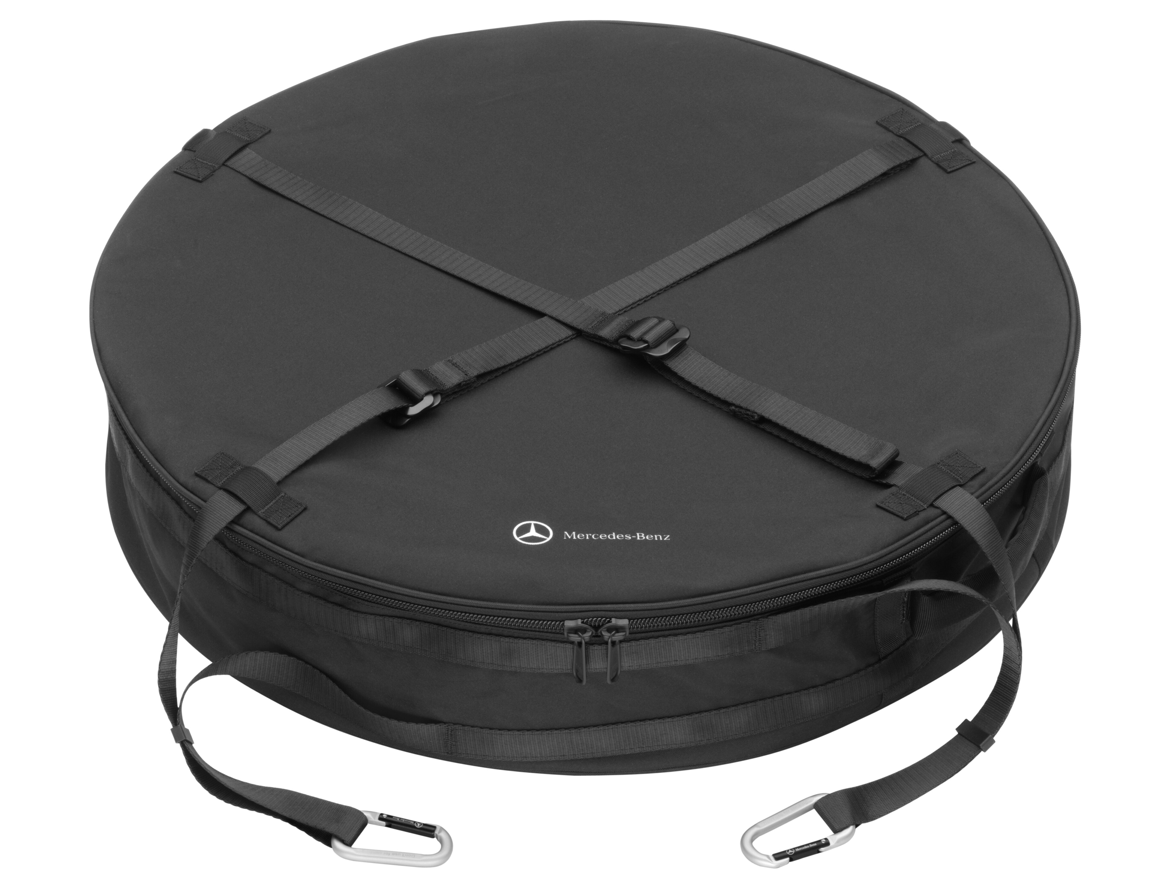 Housse pour roue de secours compacte, pour roue de secours galette - noir, Nylon