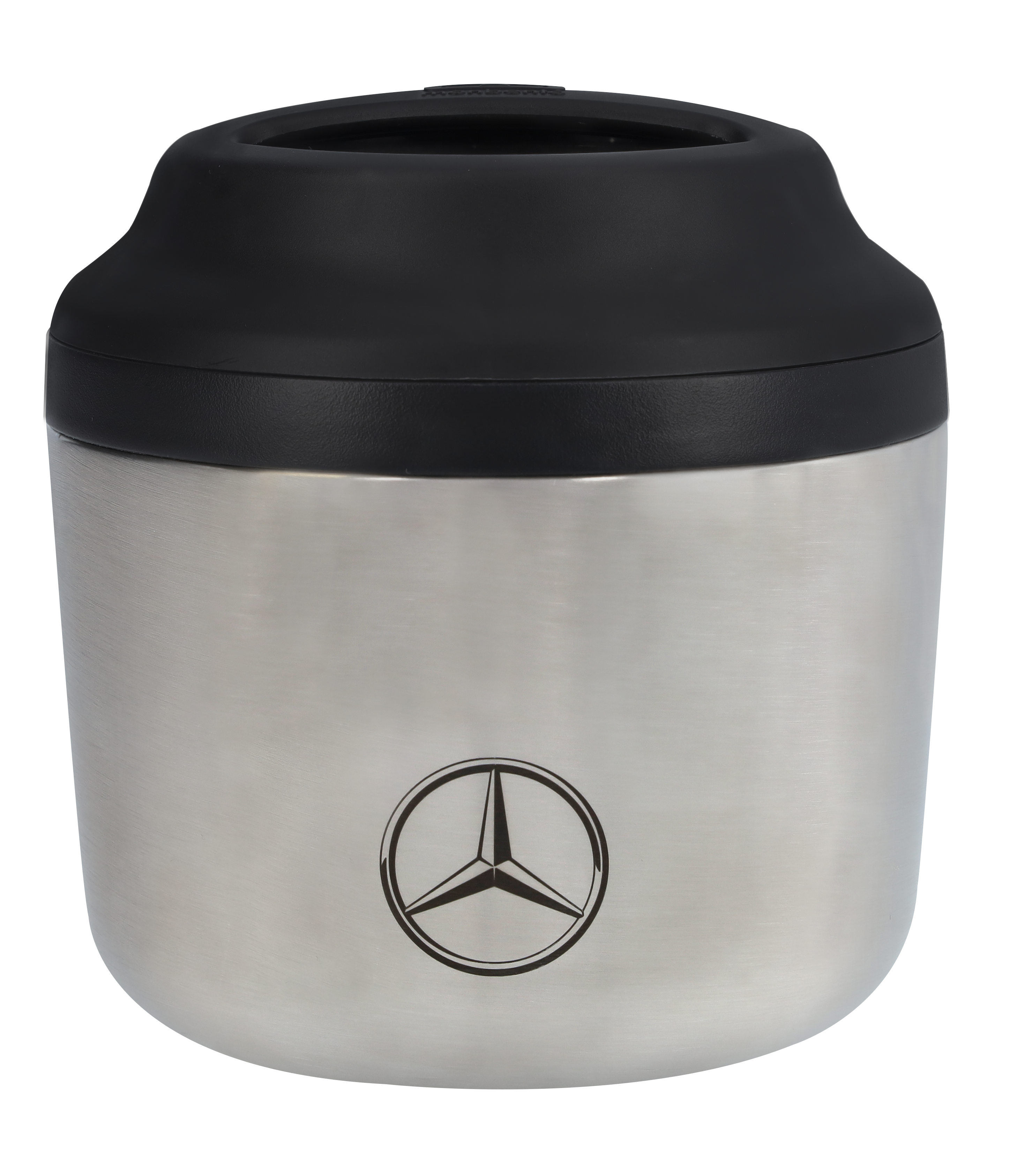 Lunchbox isotherme - noir-argent, Acier inoxydable / Polypropylène / Silicone, monbento®, 550 ml