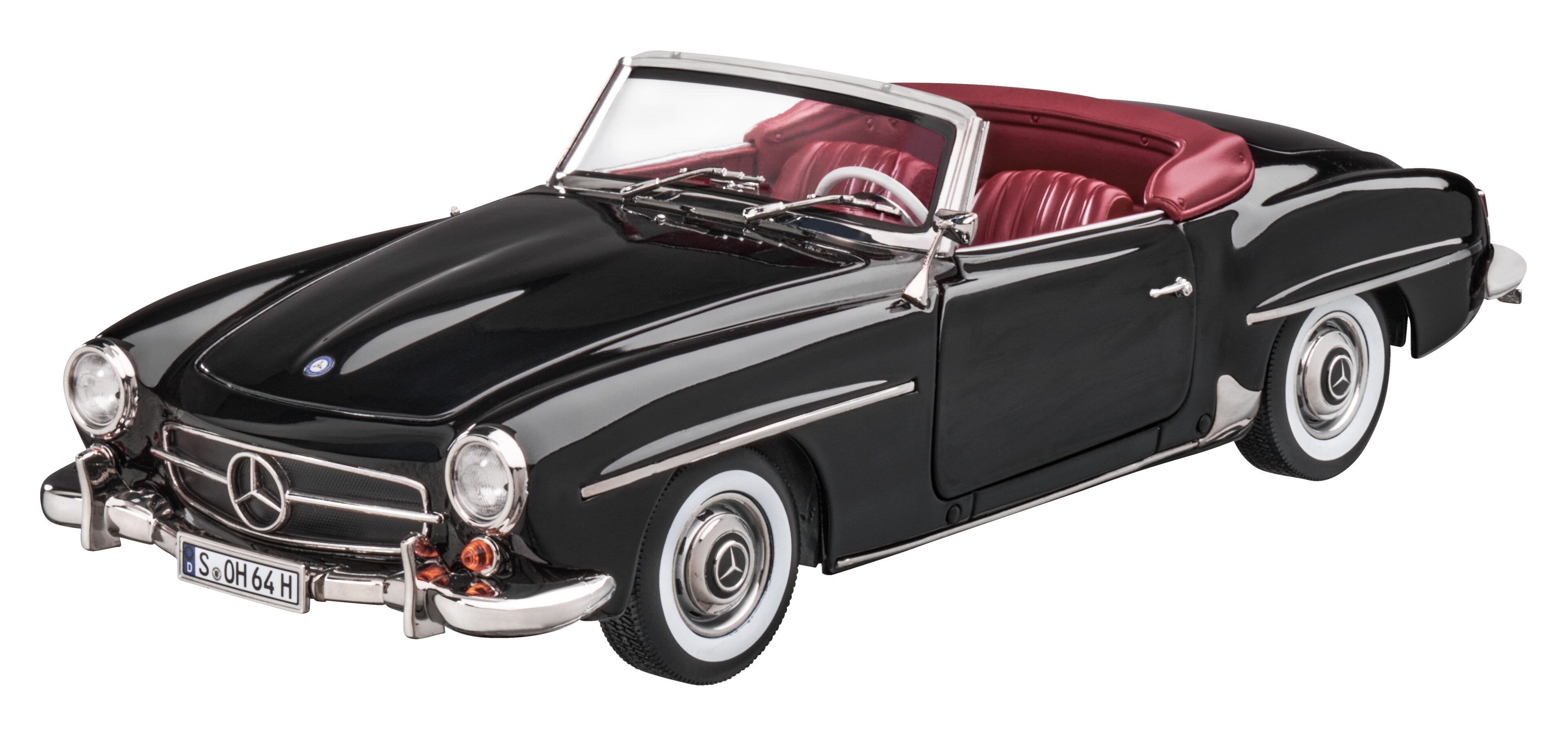 190 SL Roadster W 121 (1954-1963) - noir, Norev, 1:18