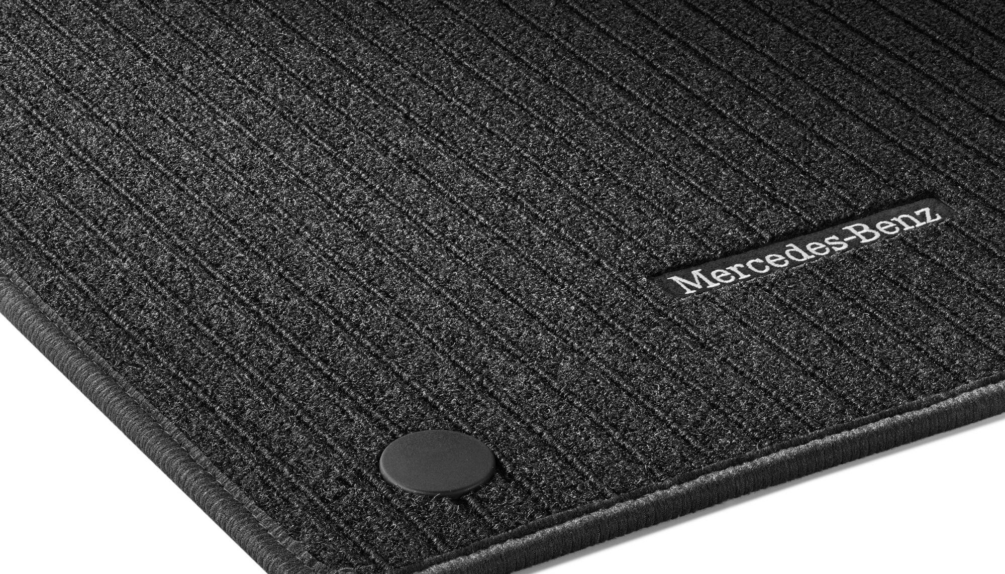 Tapis en reps Tapis de sol conducteur et passager avant, 2 pièces, pour les véhicules avec moquette à l'avant (V44) - LL, noir