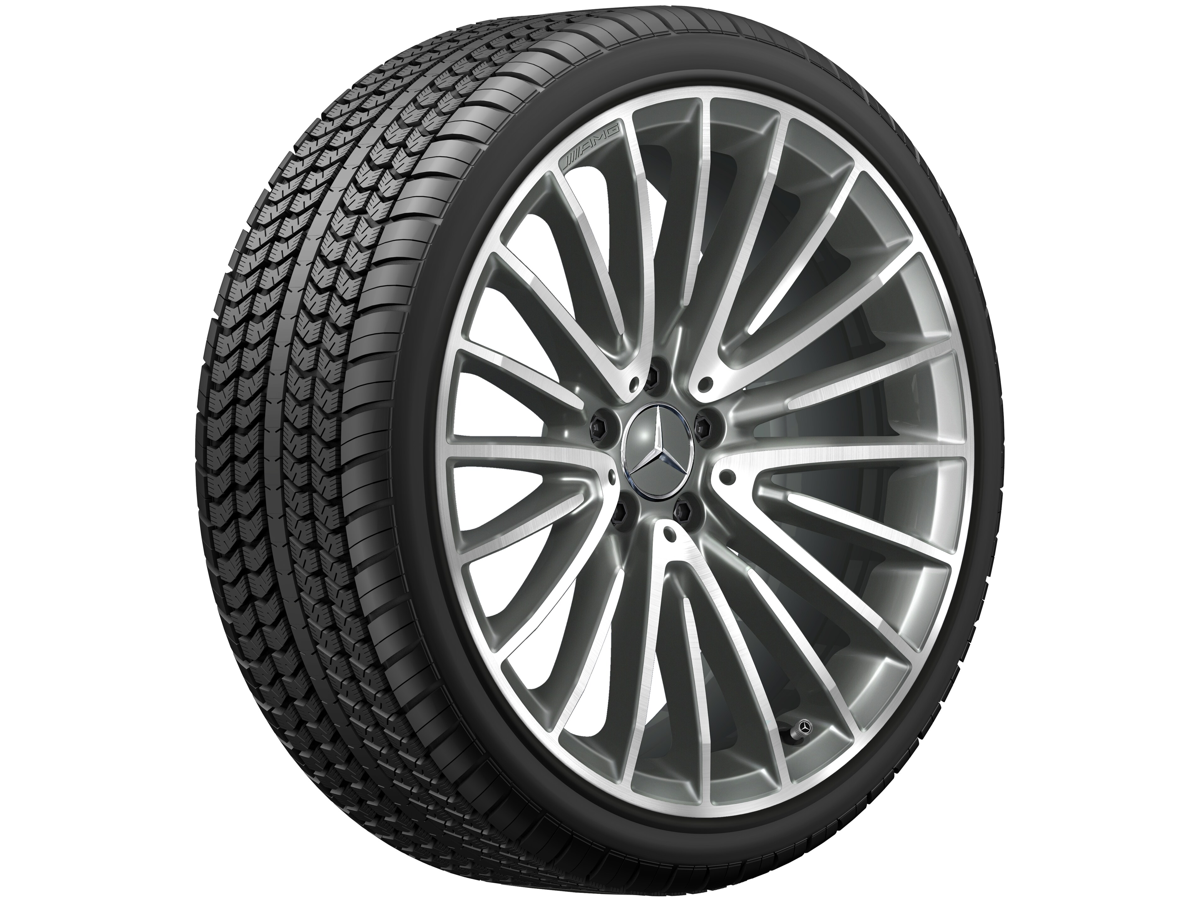Jante AMG multibranches, 50,8 cm (20 pouces) - 8 J x 20 ET 10, gris titane, finition brillante