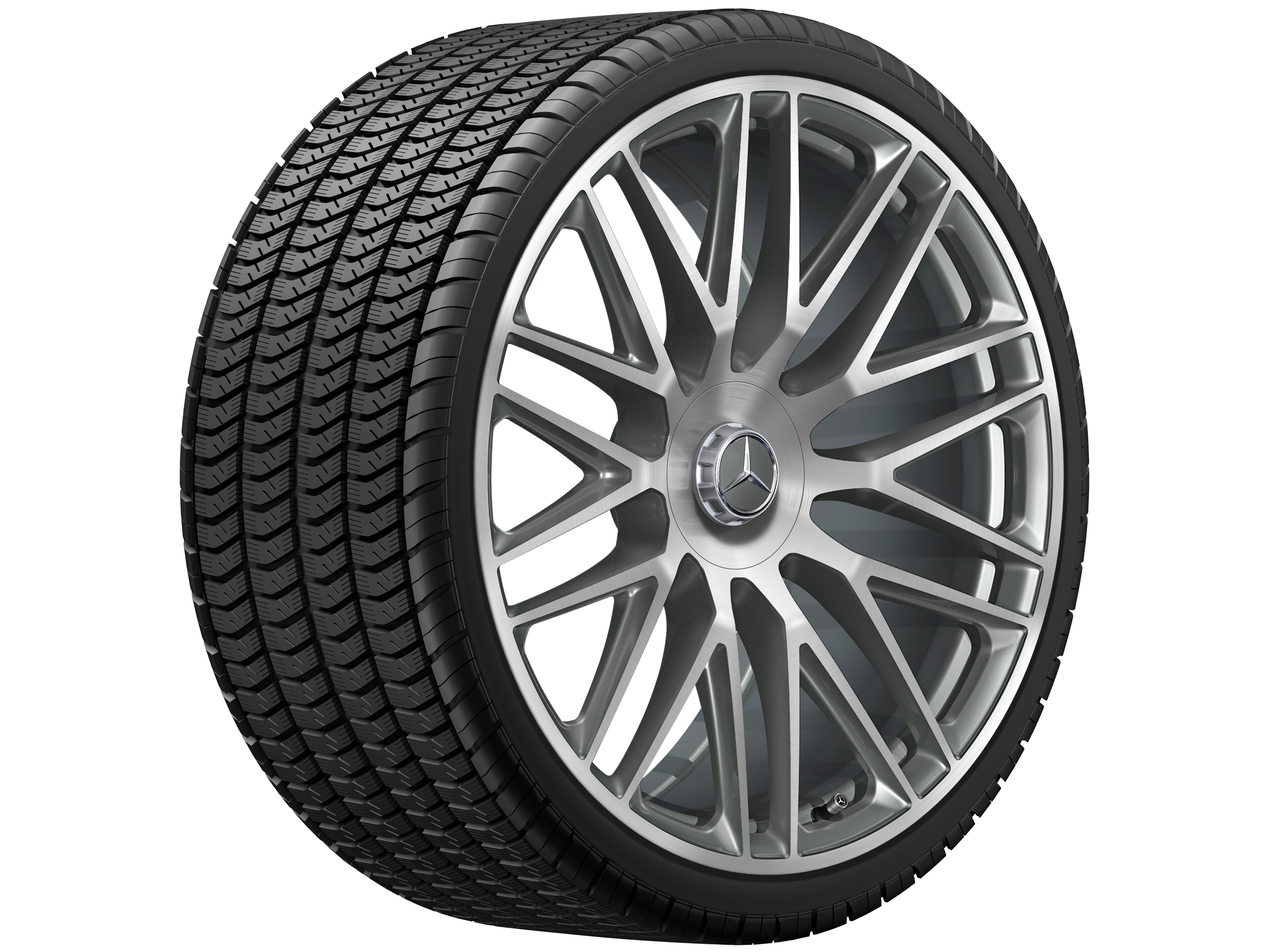Jante forgée AMG multibranches, 58,4 cm (23 pouces) - 11,5 J x 23 ET 47, gris titane, finition brillante