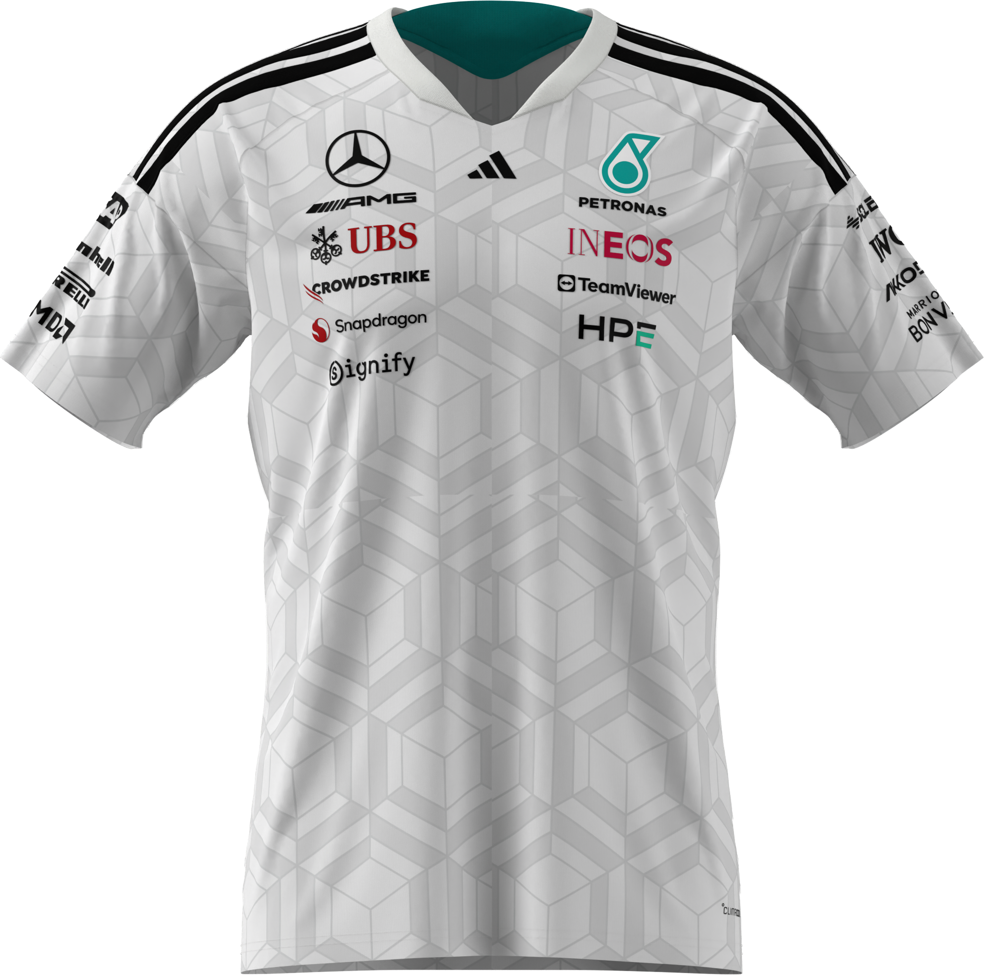 T-shirt homme, Pilote, Mercedes-AMG F1 - blanc, S