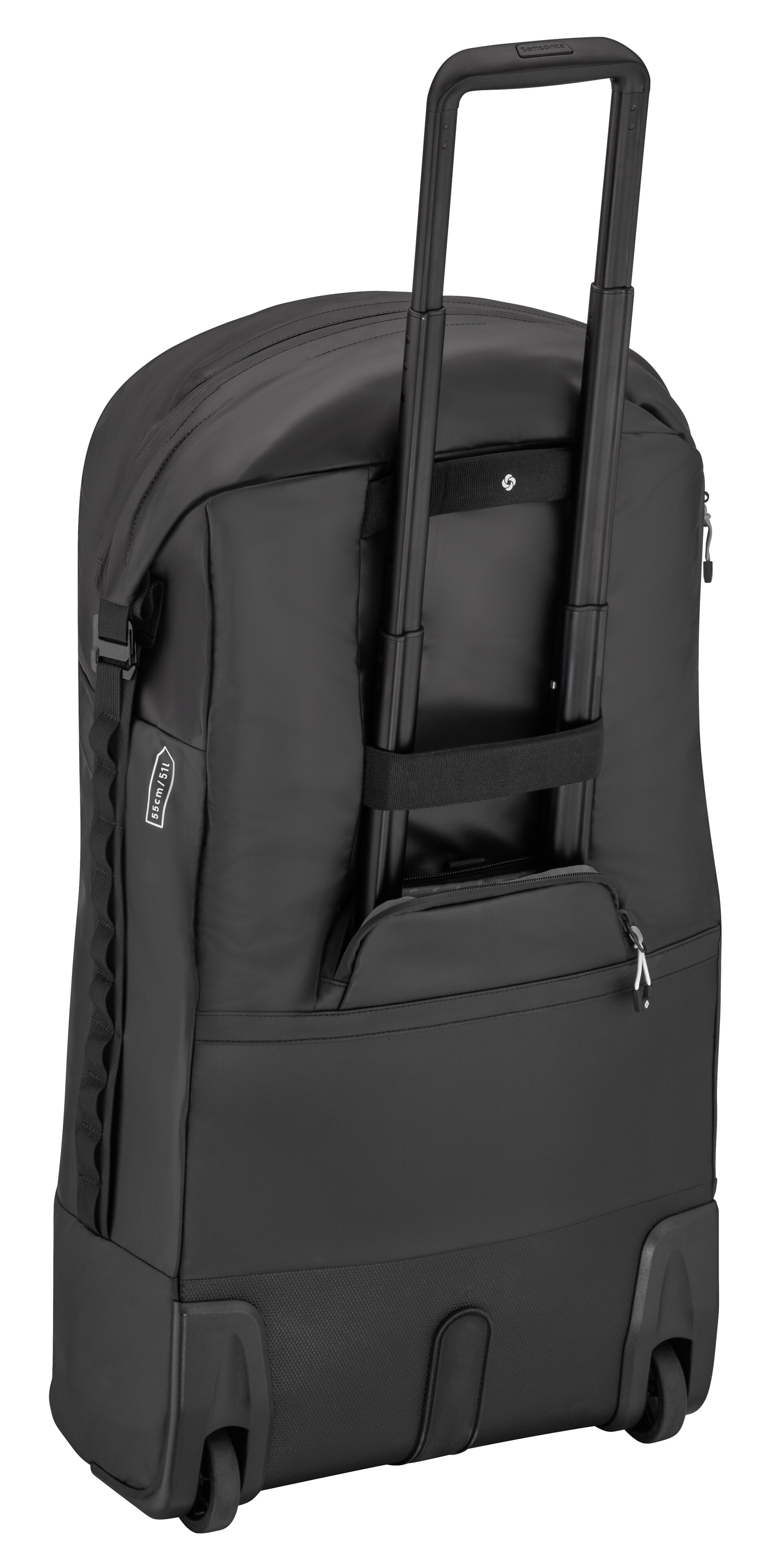 Sac trolley, pliable - noir, Polyamide (recyclé) / Polyester, Samsonite