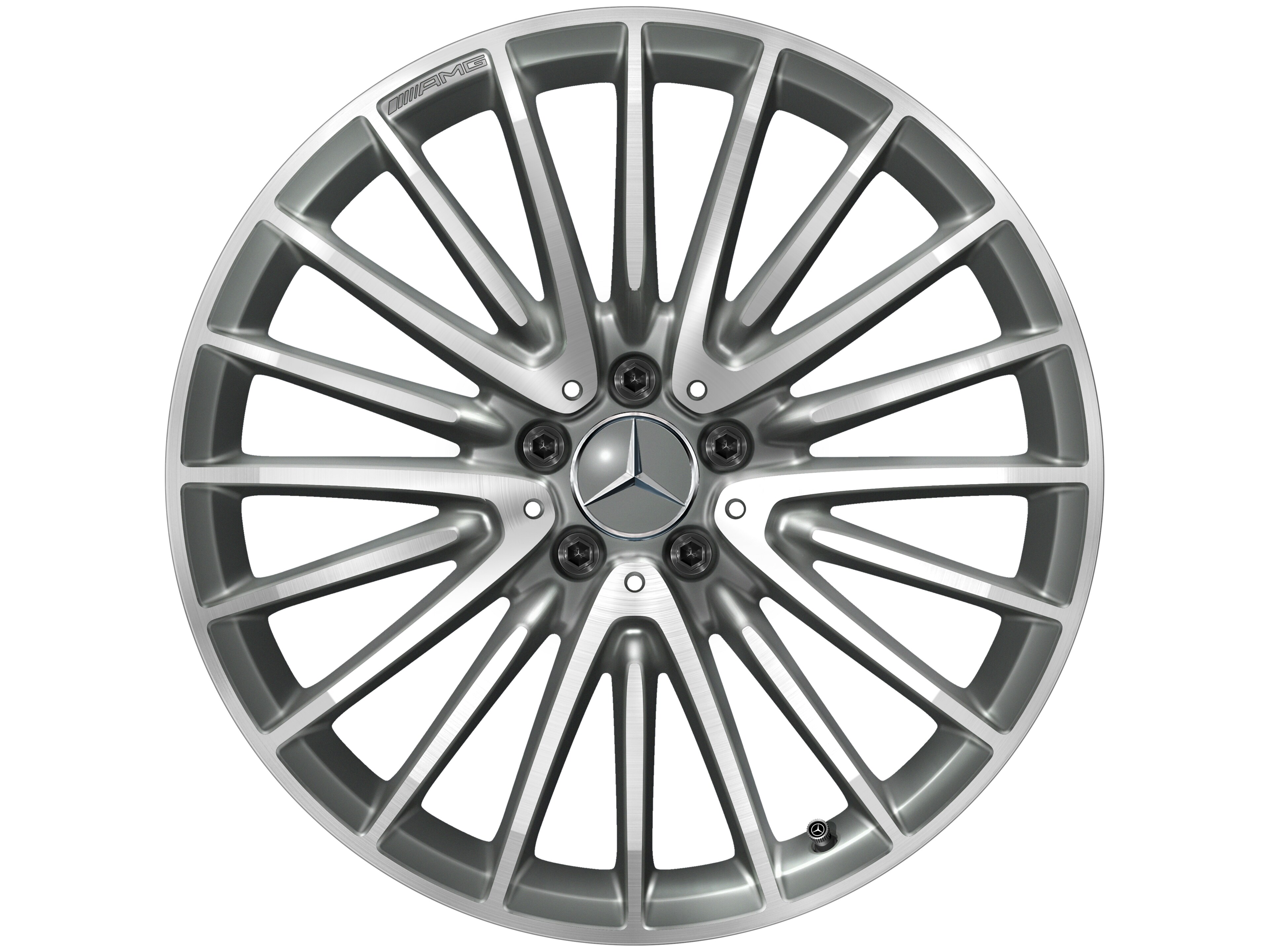 Jante AMG multibranches, 50,8 cm (20 pouces) - 8 J x 20 ET 10, gris titane, finition brillante