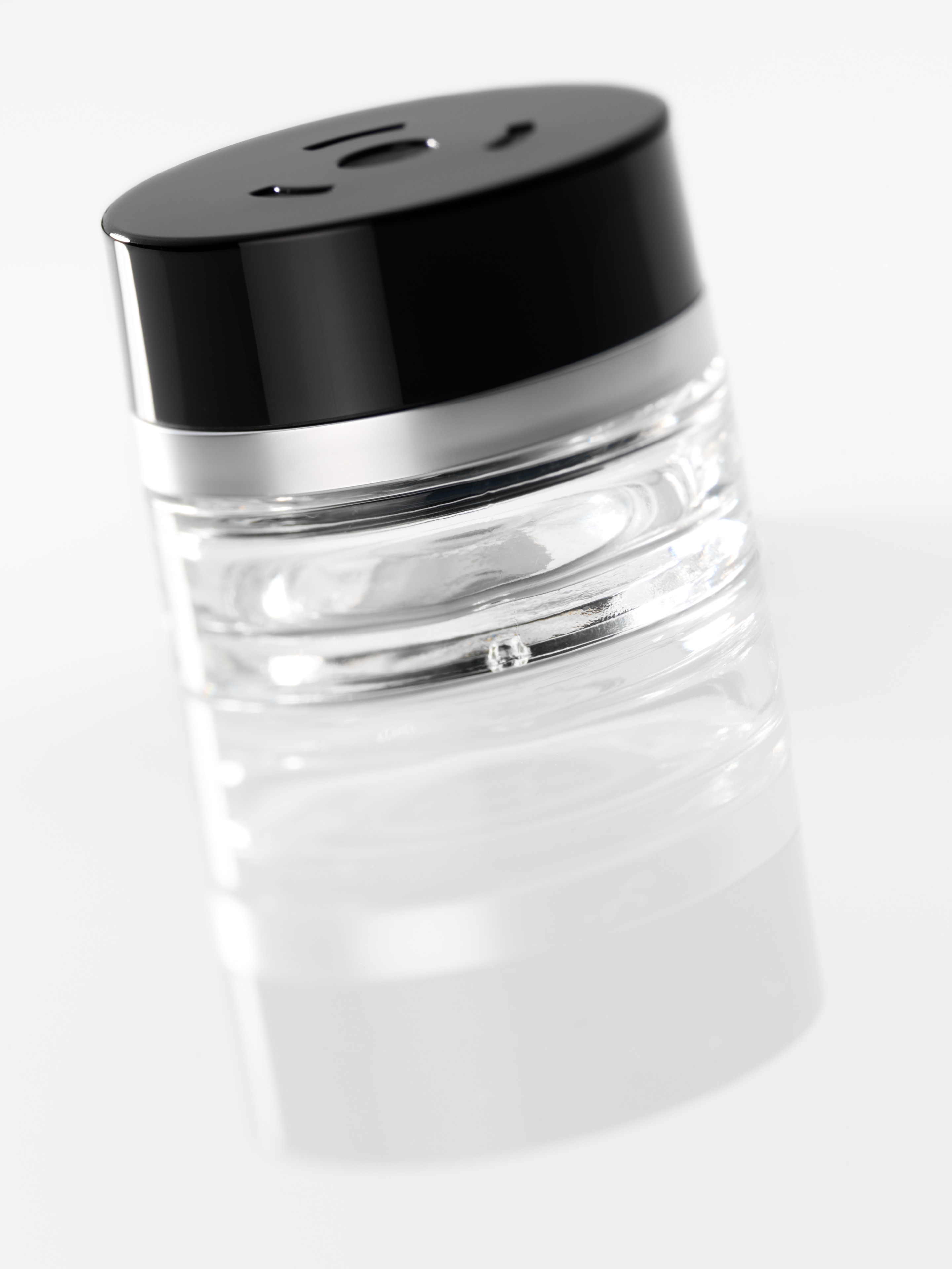 Flacon, vide - transparent / noir, Verre, 15 ml