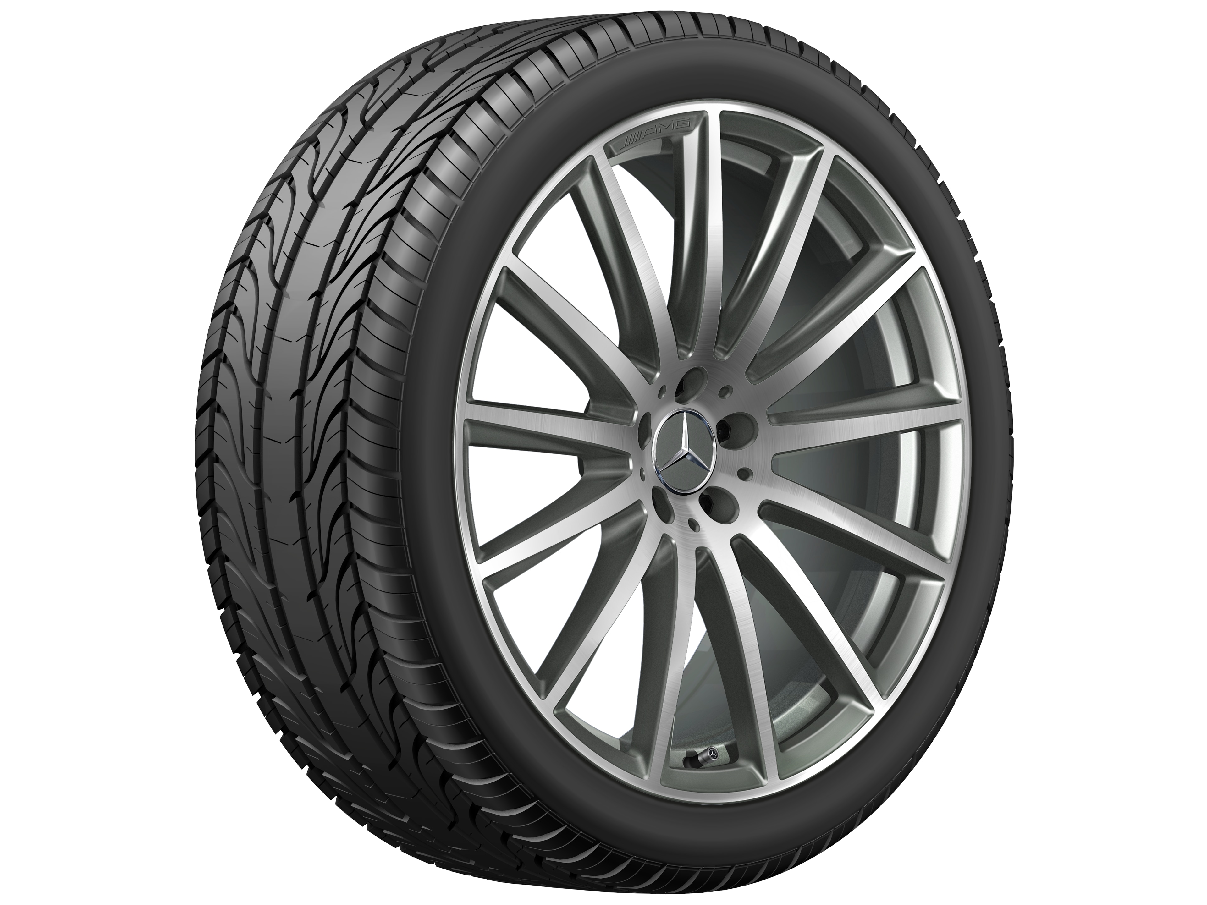 Jante AMG multibranches, 55,9 cm (22 pouces) - 9,5 J x 22 ET 45, gris titane