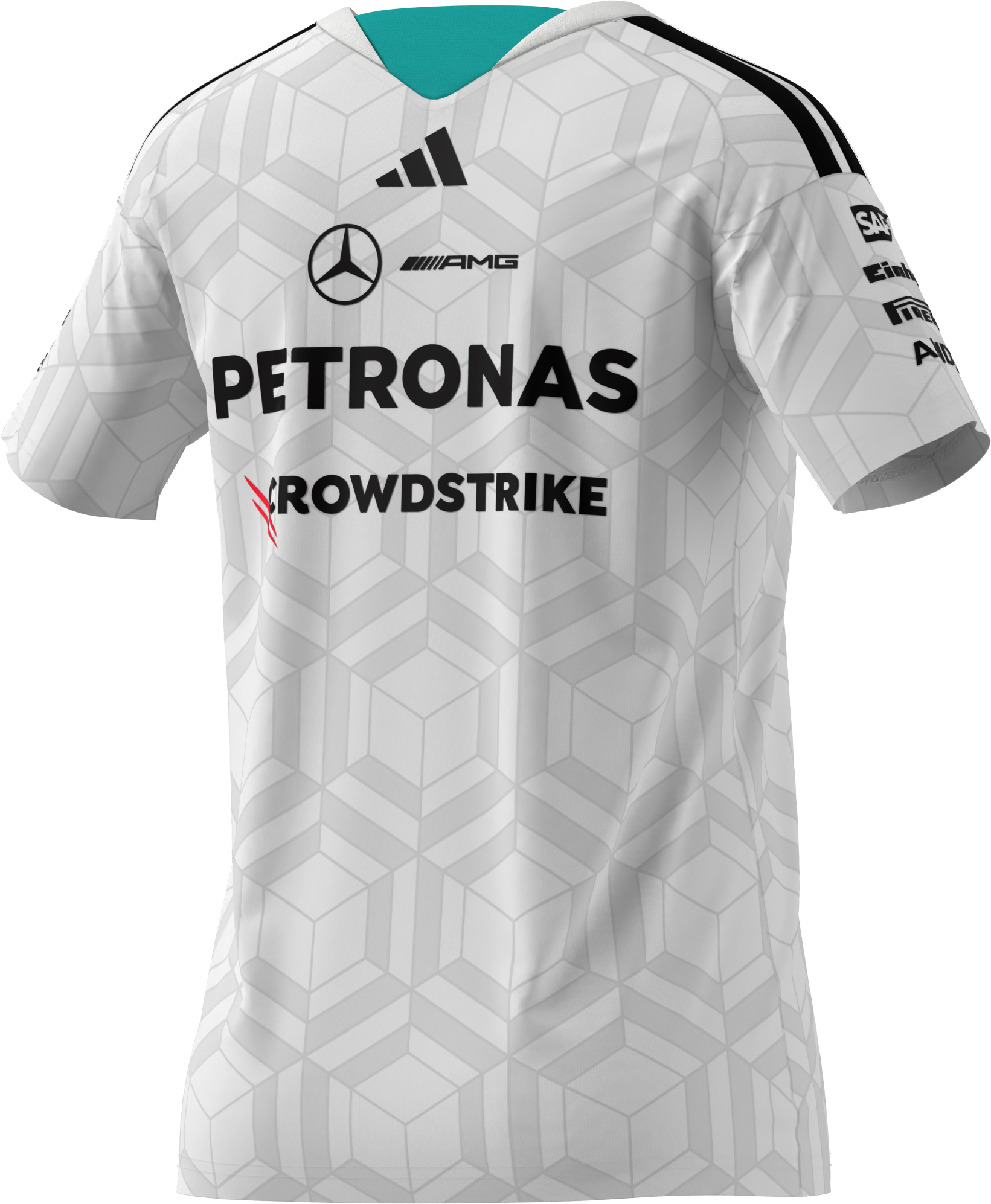 T-shirt femme, Pilote, Mercedes-AMG F1 - blanc, L