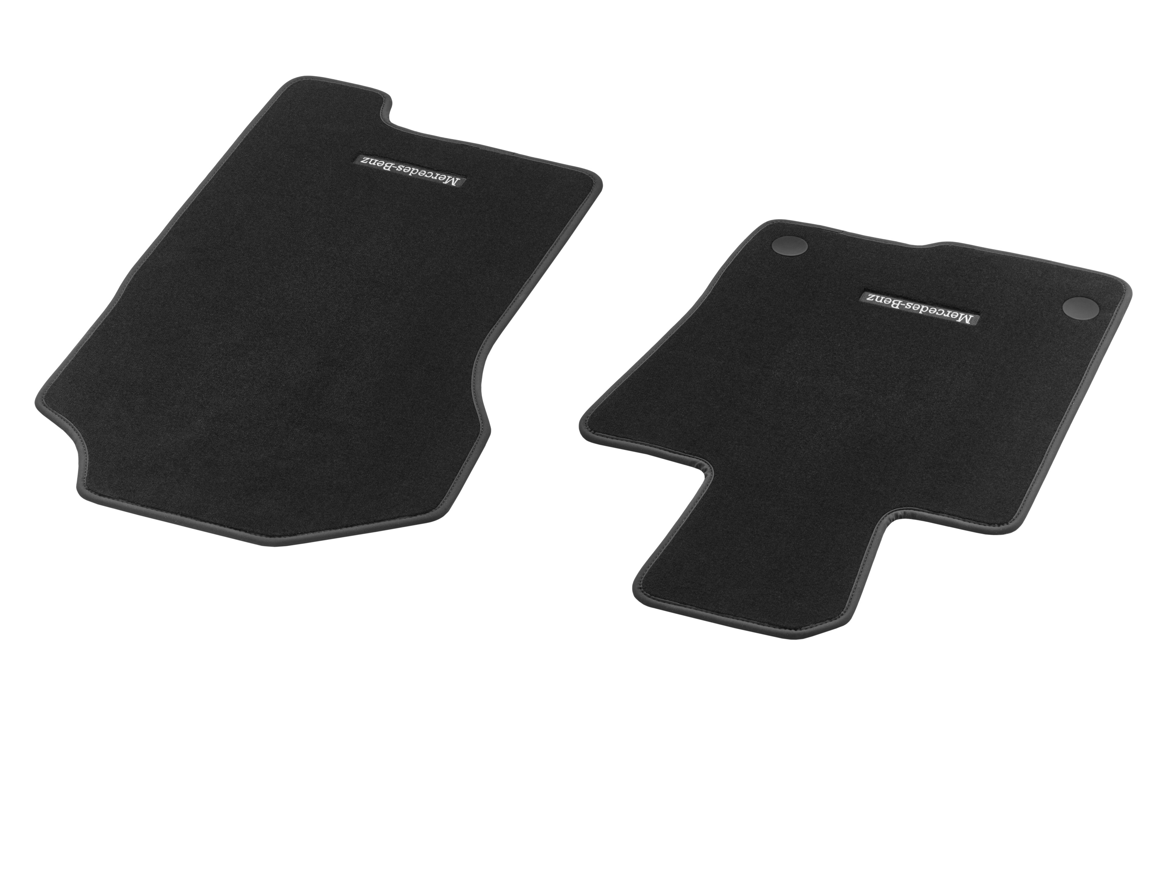Tapis de sol en velours, Tapis de sol conducteur et passager avant, 2 pièces - LL, noir