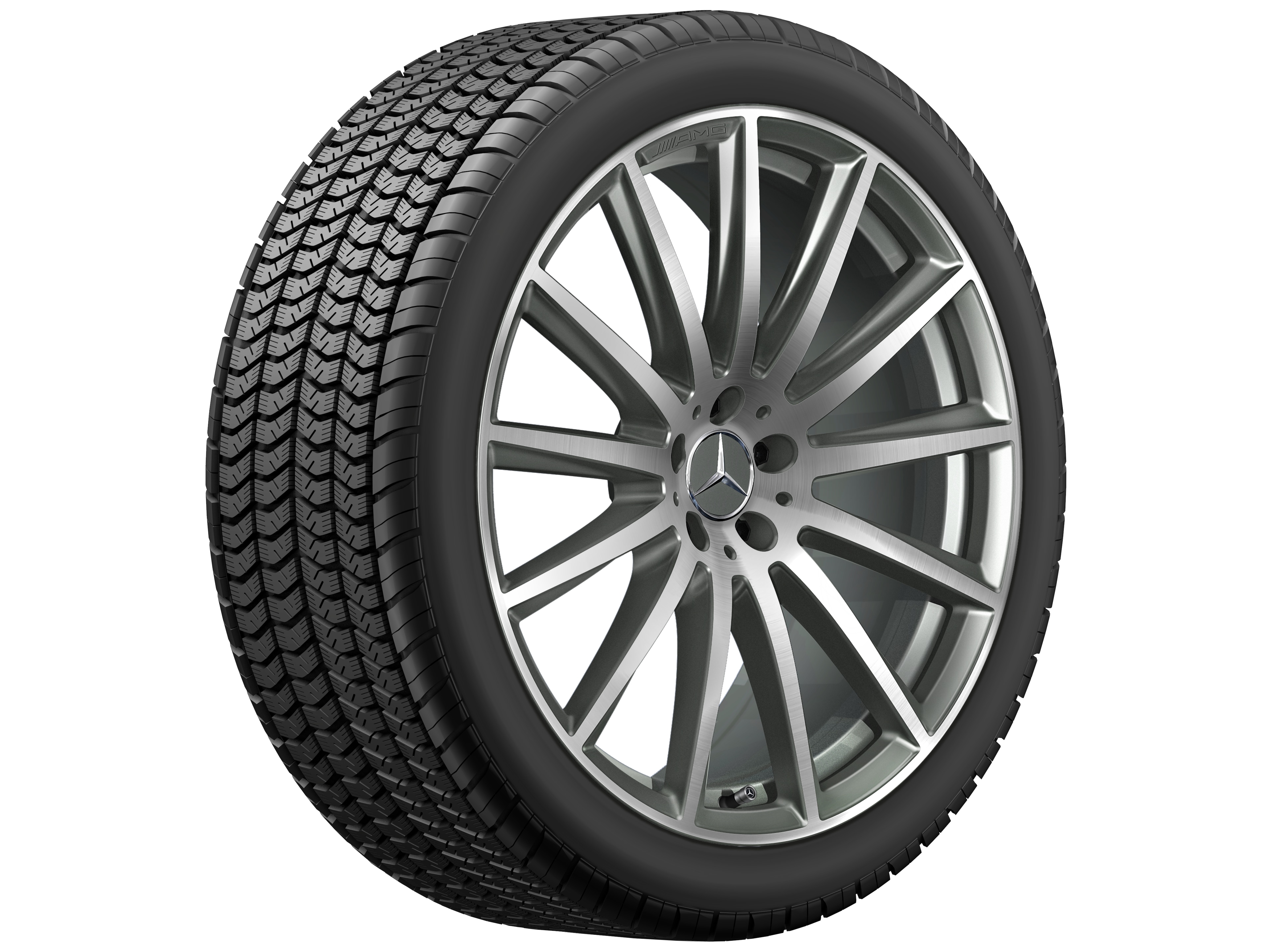 Jante AMG multibranches, 55,9 cm (22 pouces) - 9,5 J x 22 ET 45, gris titane