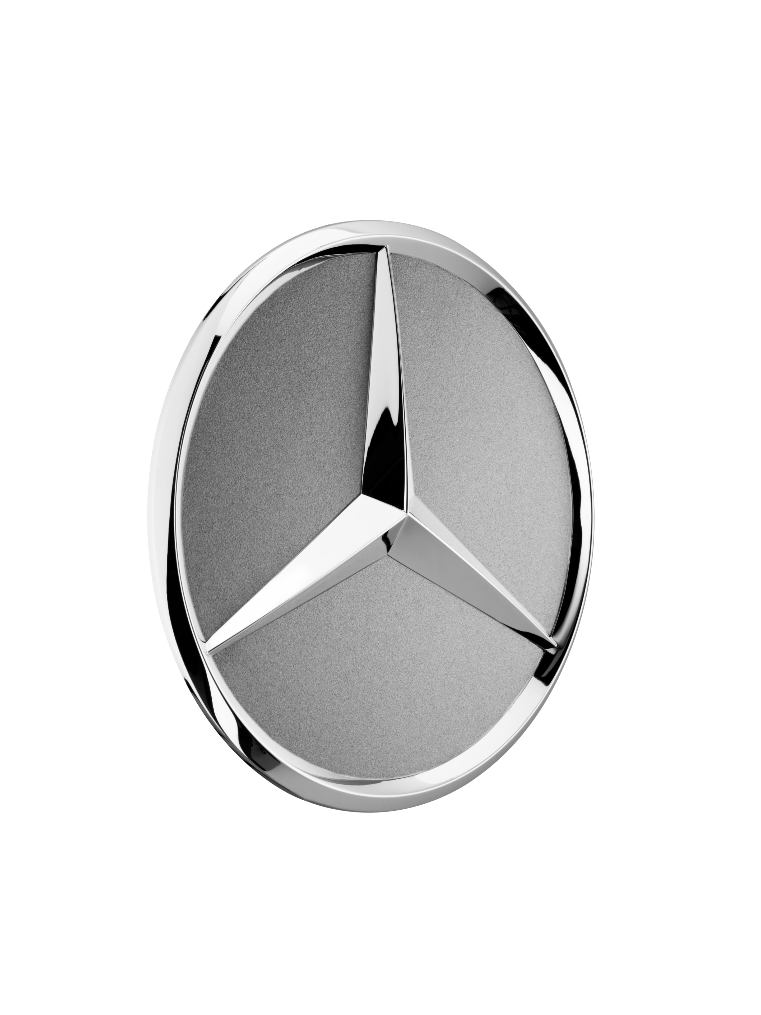 Cache-moyeu, Étoile en relief - argent titane, Finition chrome