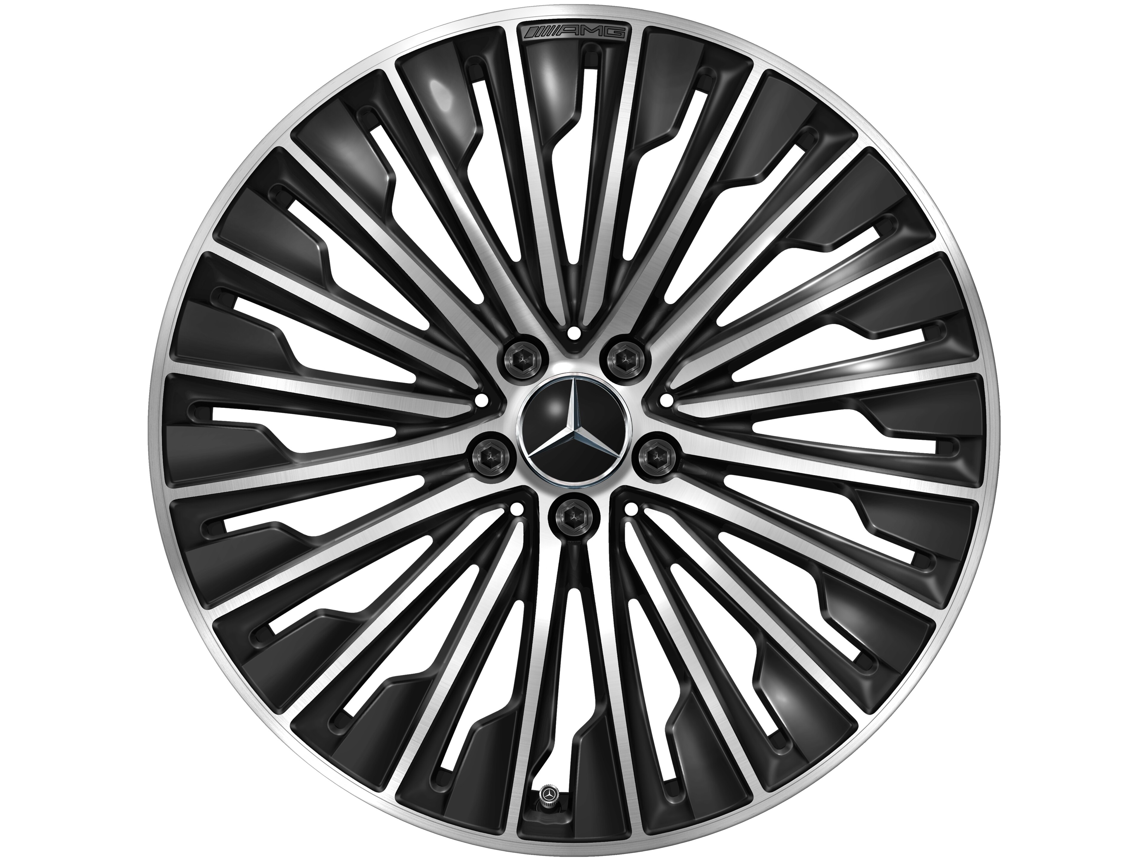 Jante AMG multibranches, 50,8 cm (20 pouces) - 8,5 J x 20 ET 35,5, noir, finition brillante