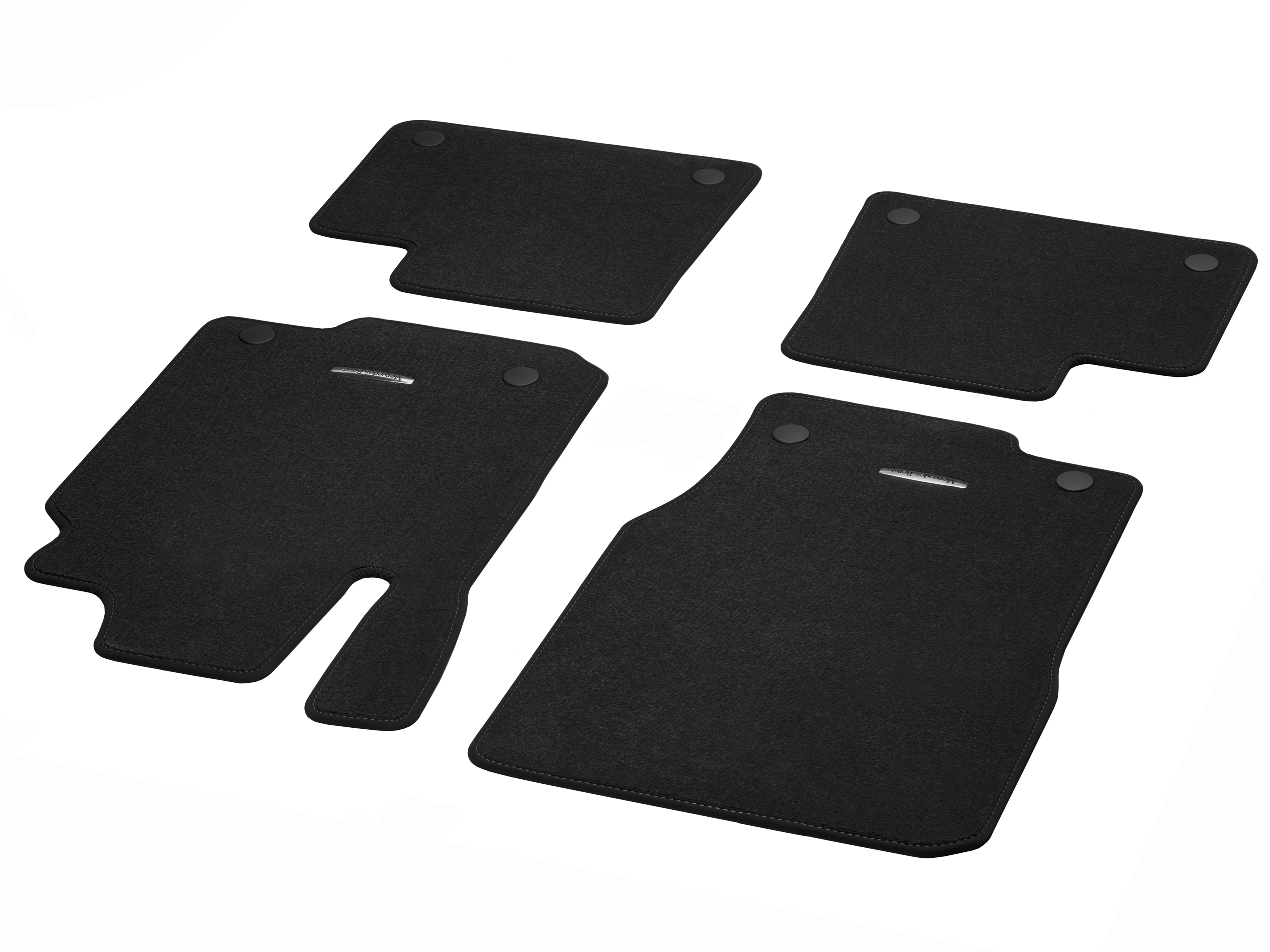 Tapis en velours CLASSIC, Kit, 4 pièces - RL, noir