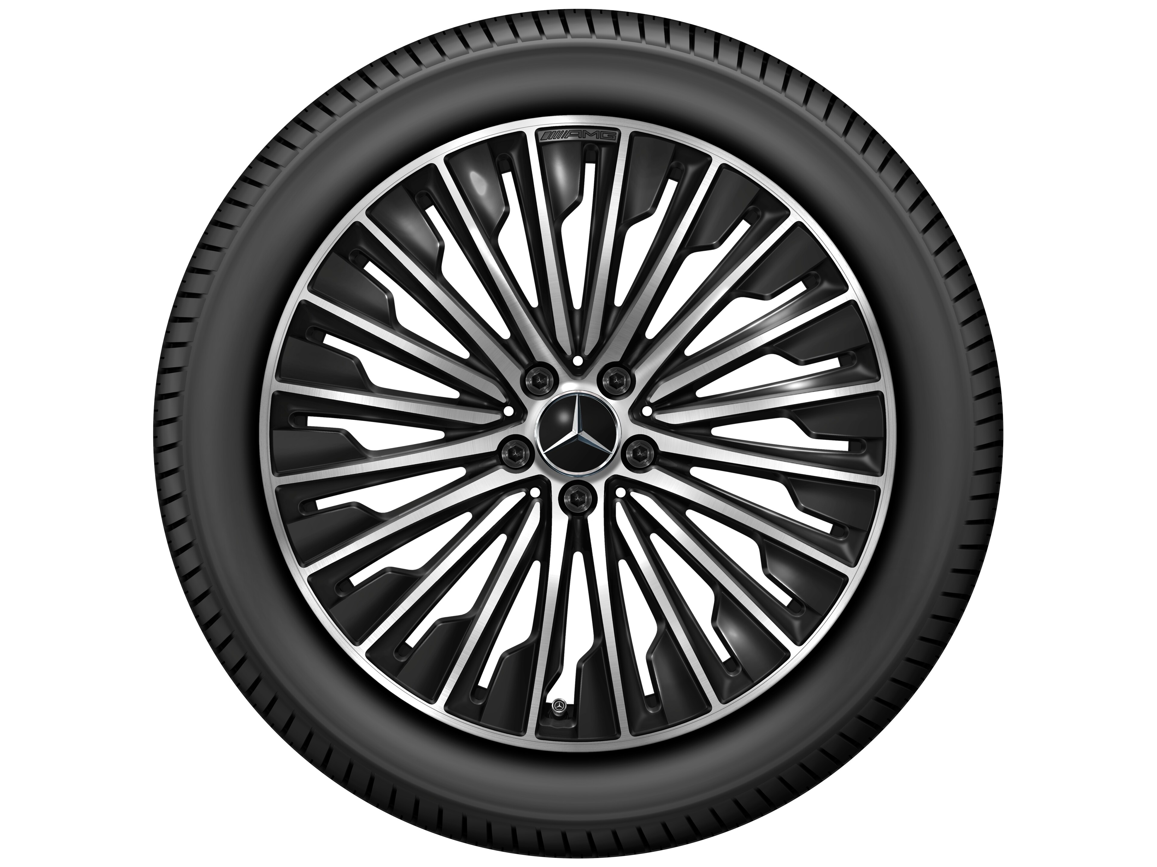 Jante AMG multibranches, 50,8 cm (20 pouces) - 8,5 J x 20 ET 35,5, noir, finition brillante