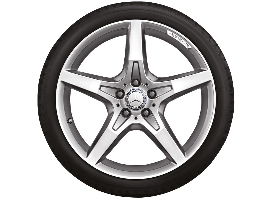 Jante AMG à 5 branches, 48,3 cm (19 pouces) - 8,5 J x 19 ET 35,5, argenté, finition brillante