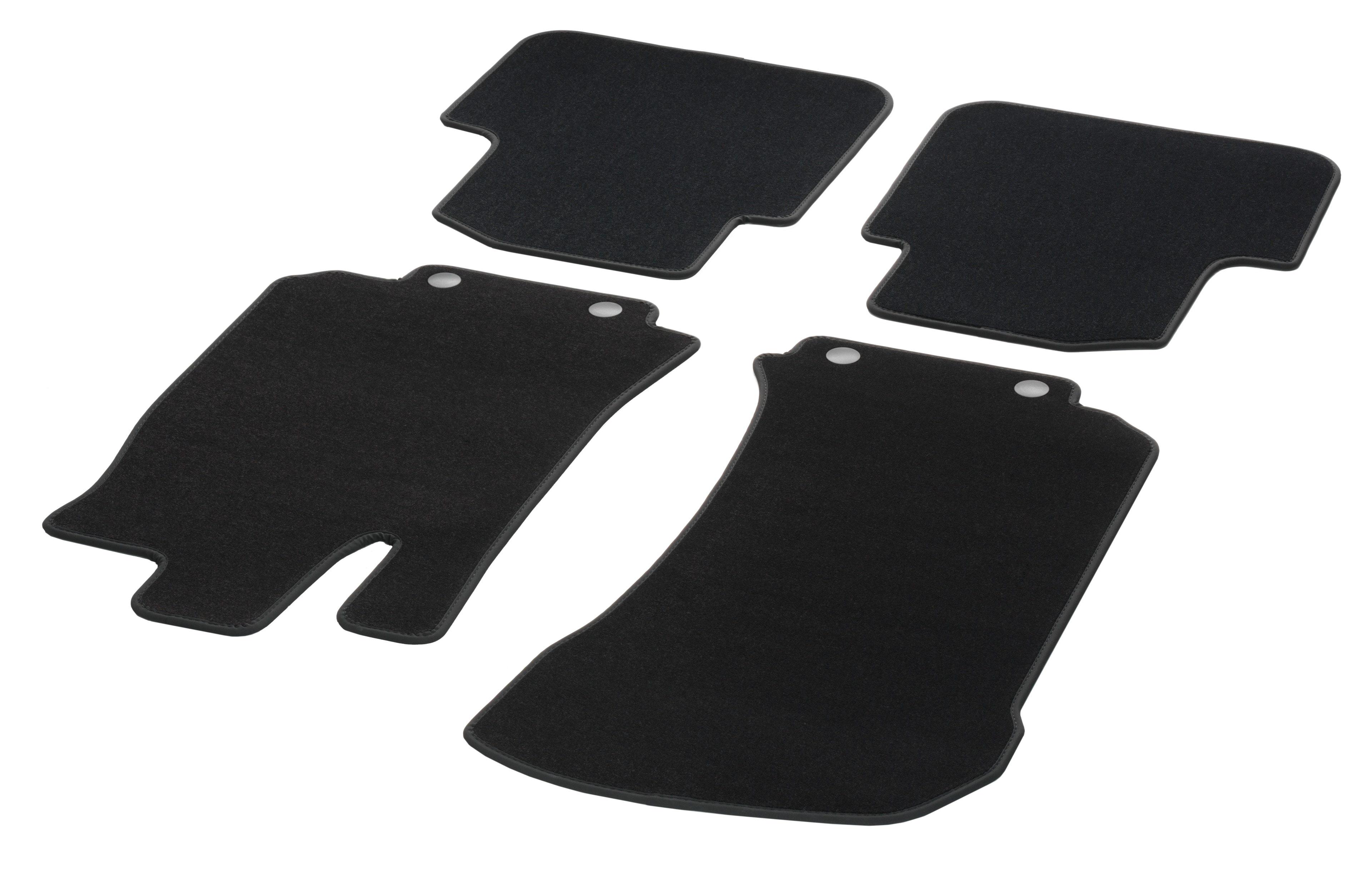 Tapis en velours CLASSIC, Kit, 4 pièces - LL, noir