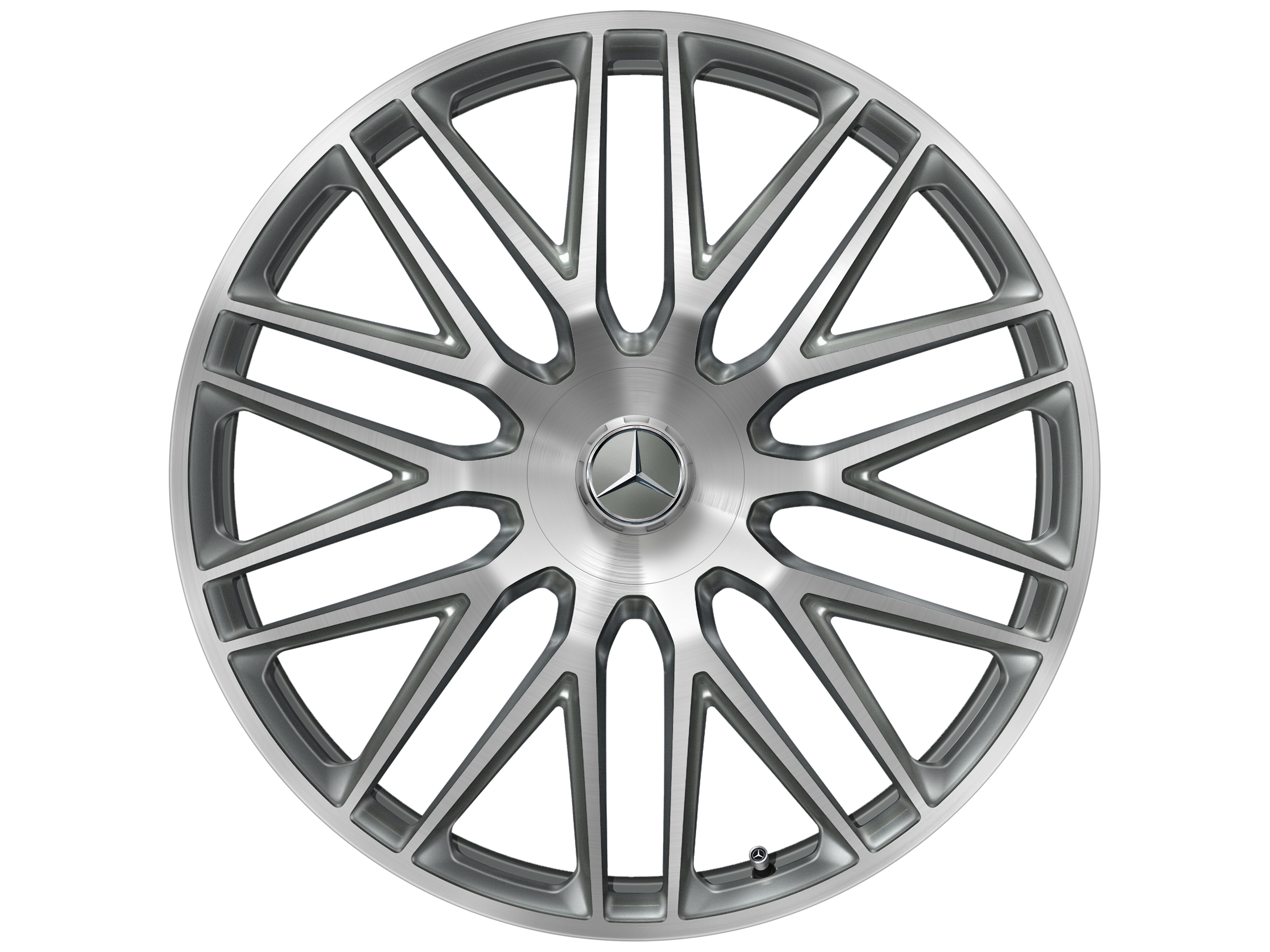 Jante forgée AMG multibranches, 58,4 cm (23 pouces) - 11,5 J x 23 ET 47, gris titane, finition brillante
