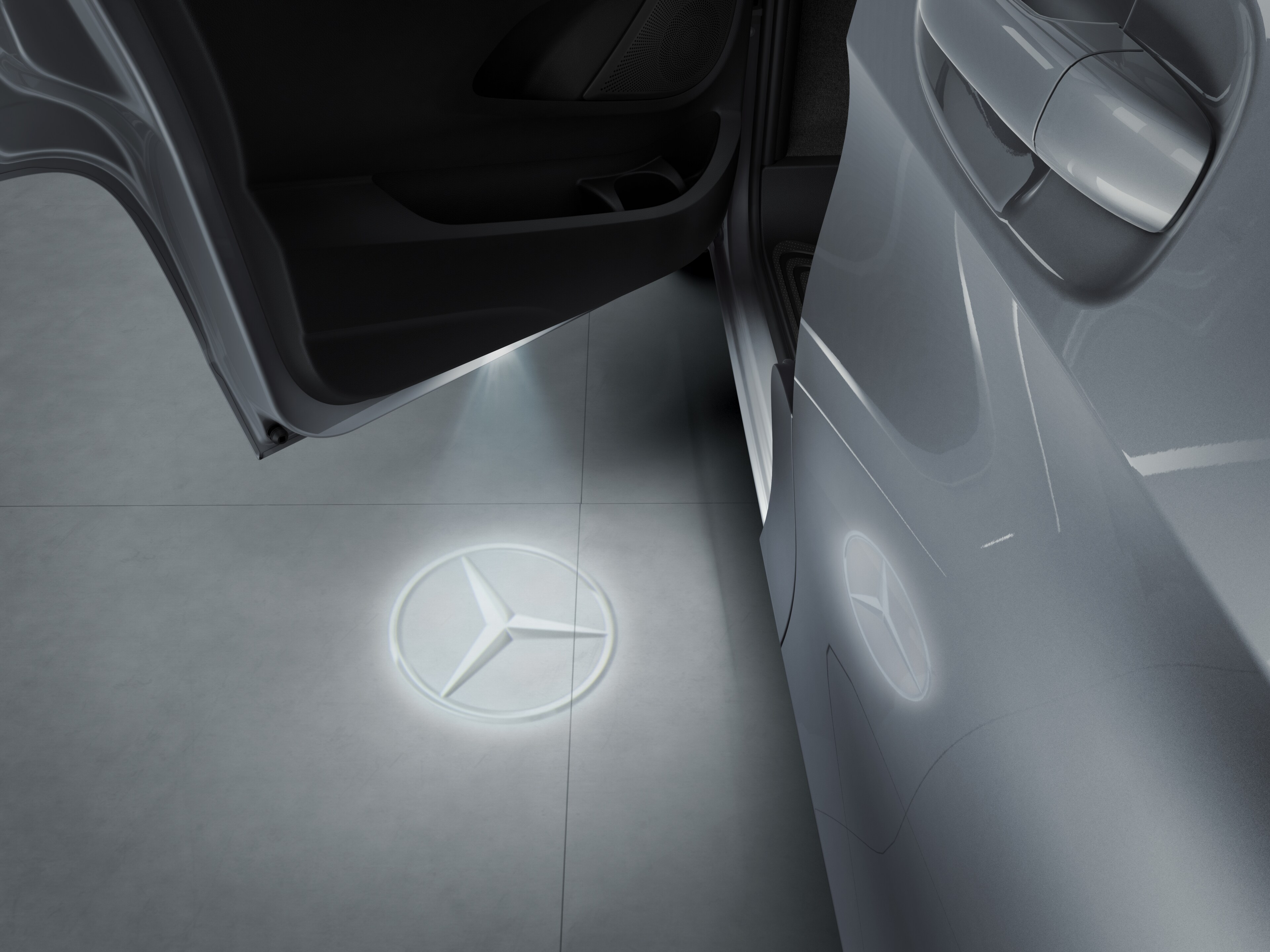 Projecteur de logo LED, Étoile Mercedes - 1 jeu