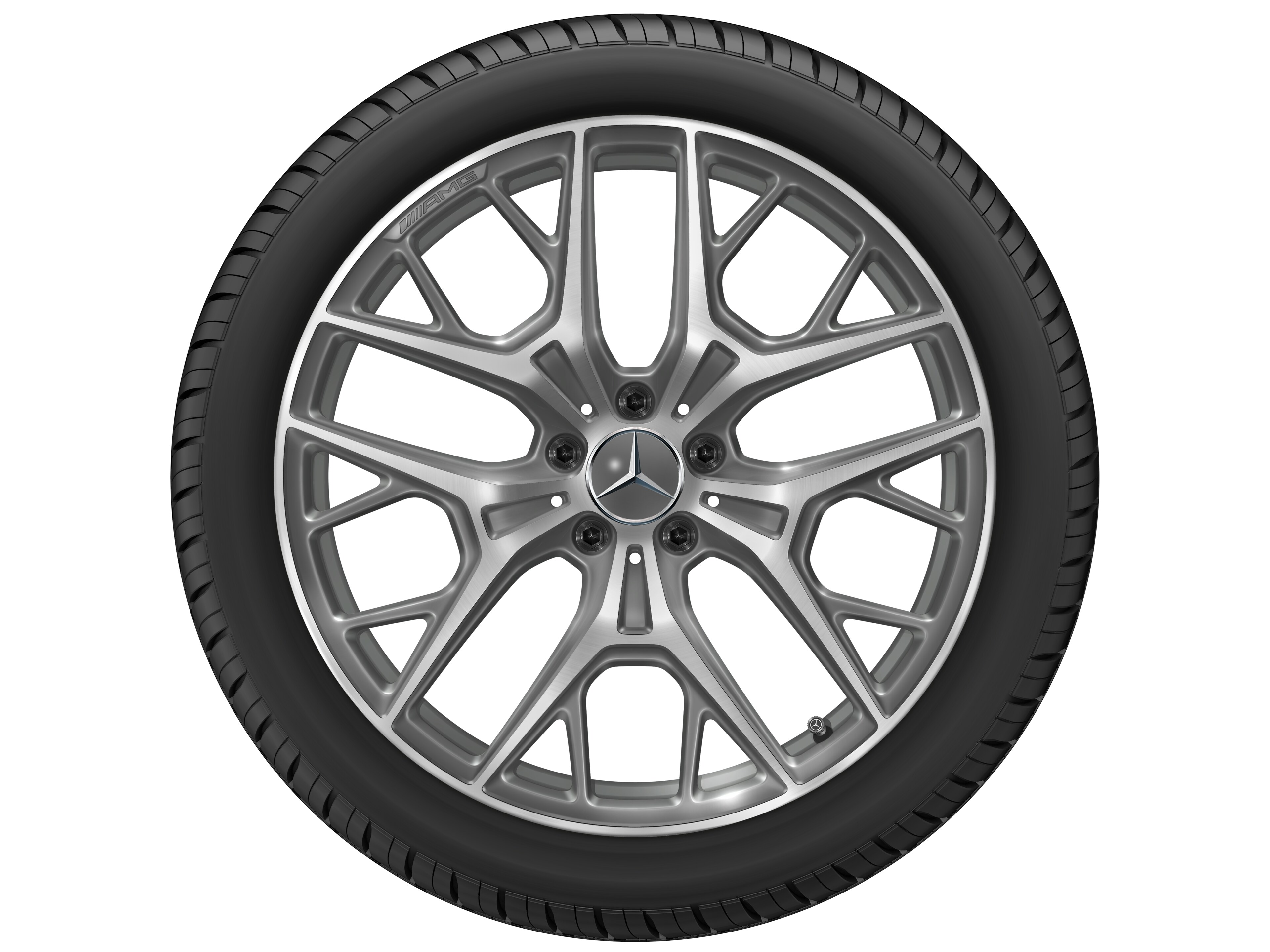 Jante alliage AMG, Jante en Y, 50,8 cm (20 pouces) - 9 J x 20 ET 34, gris Himalaya, finition brillante
