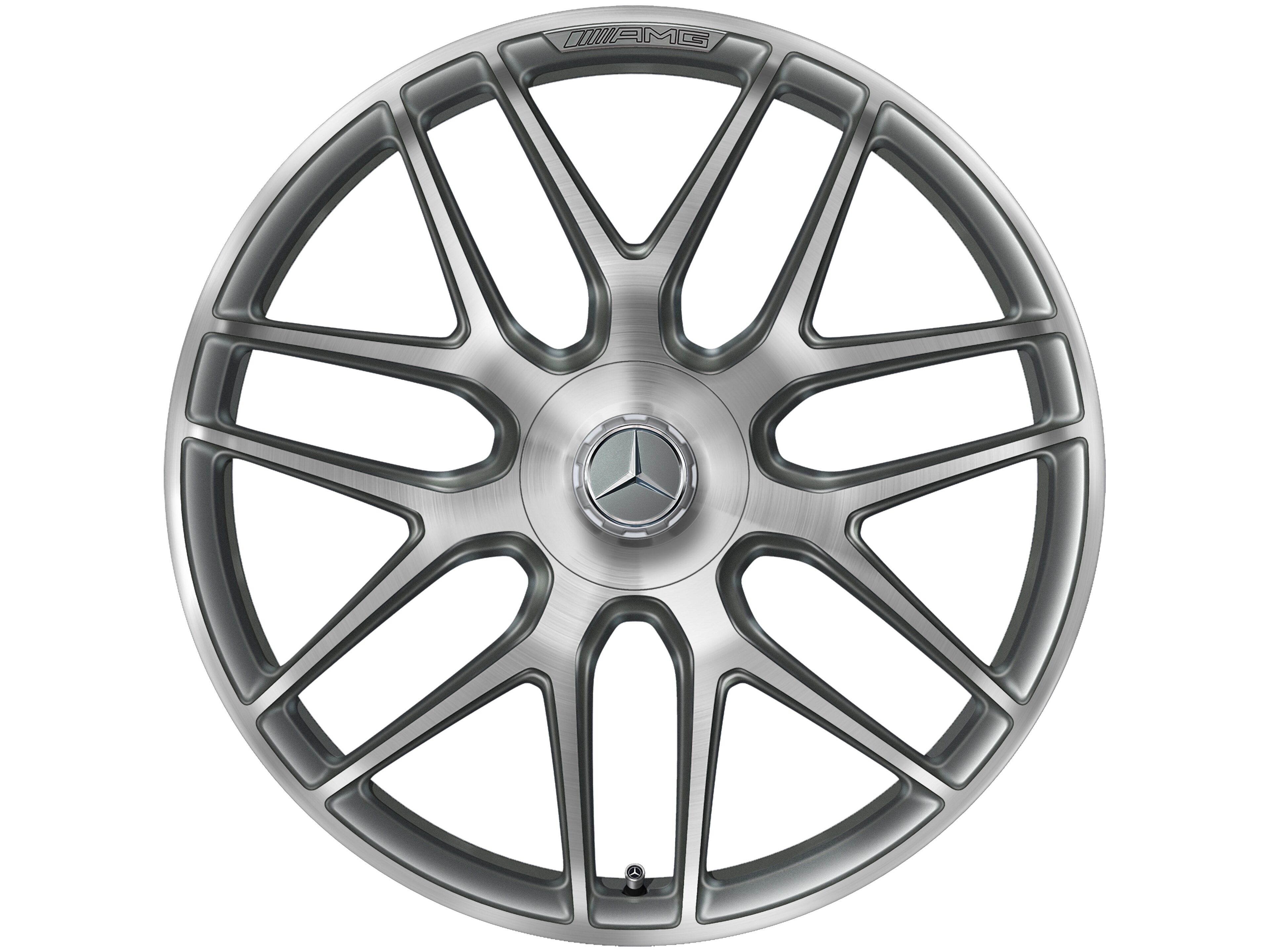 Jante forgée AMG Jante en Y, 55,9 cm (22 pouces) - 11,5 J x 22 ET 53, gris titane, finition brillante