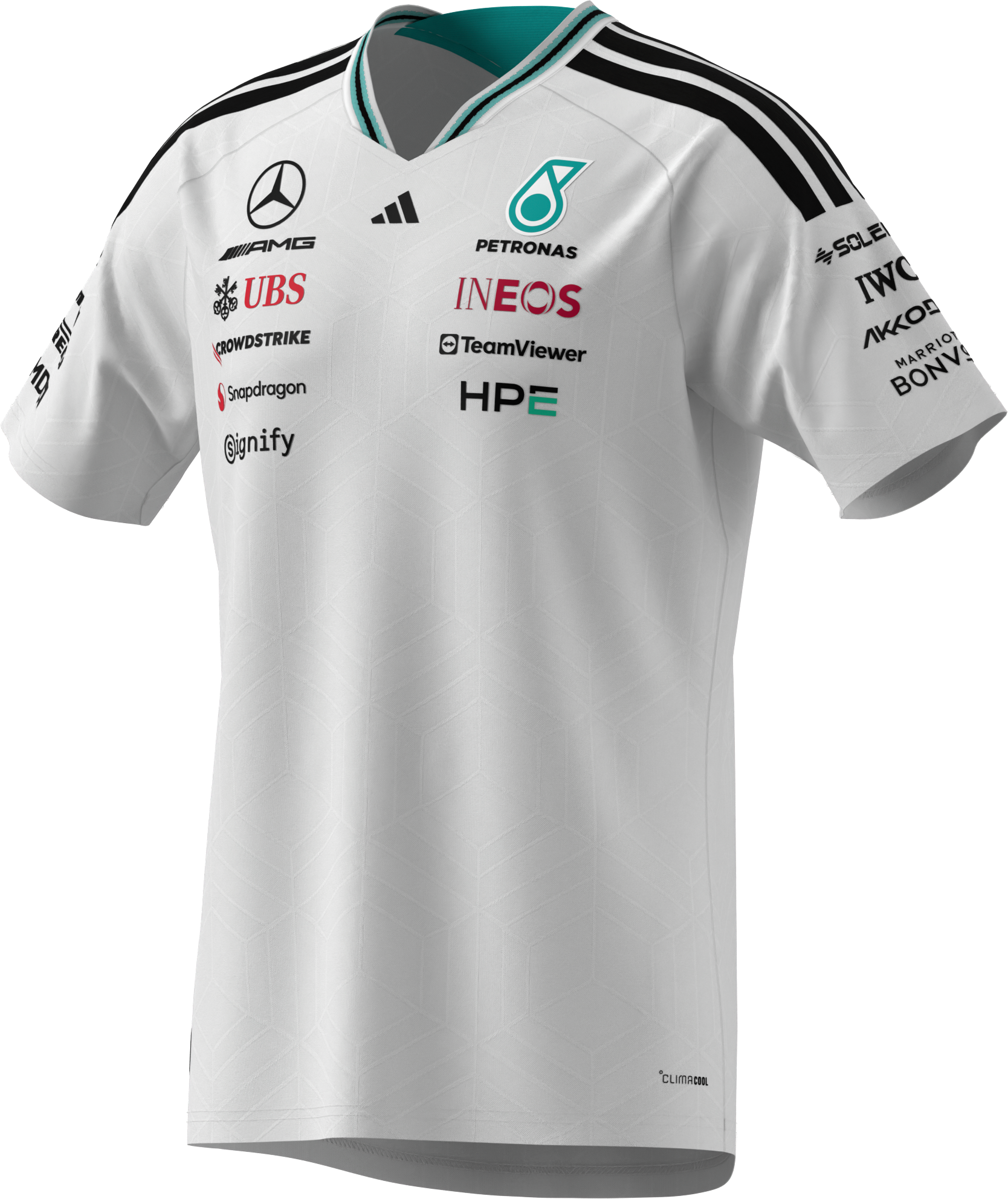 T-shirt homme, Pilote Authentic, Mercedes-AMG F1 - blanc, L