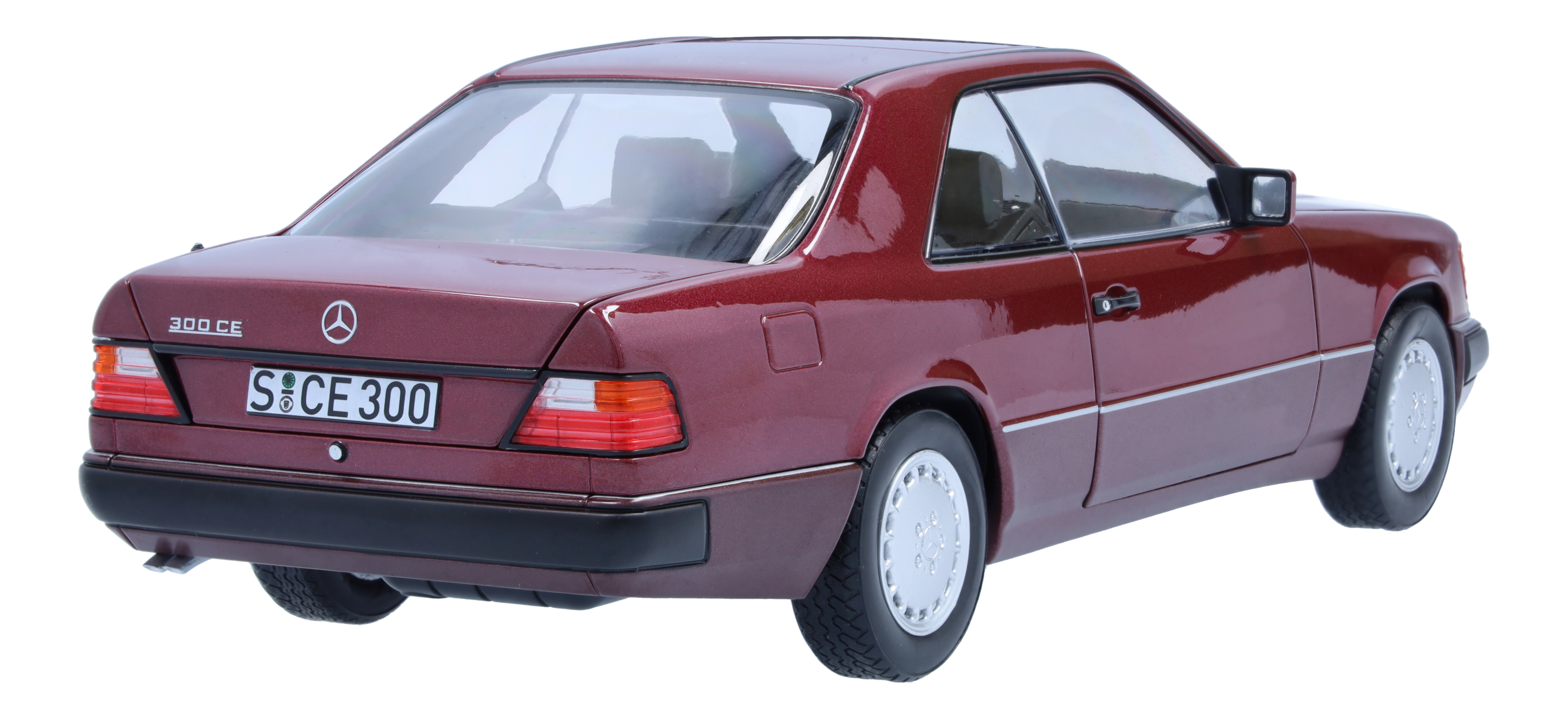 300 CE-24 Coupé C124 (1988-1992) - rouge almandine, Norev, 1:18