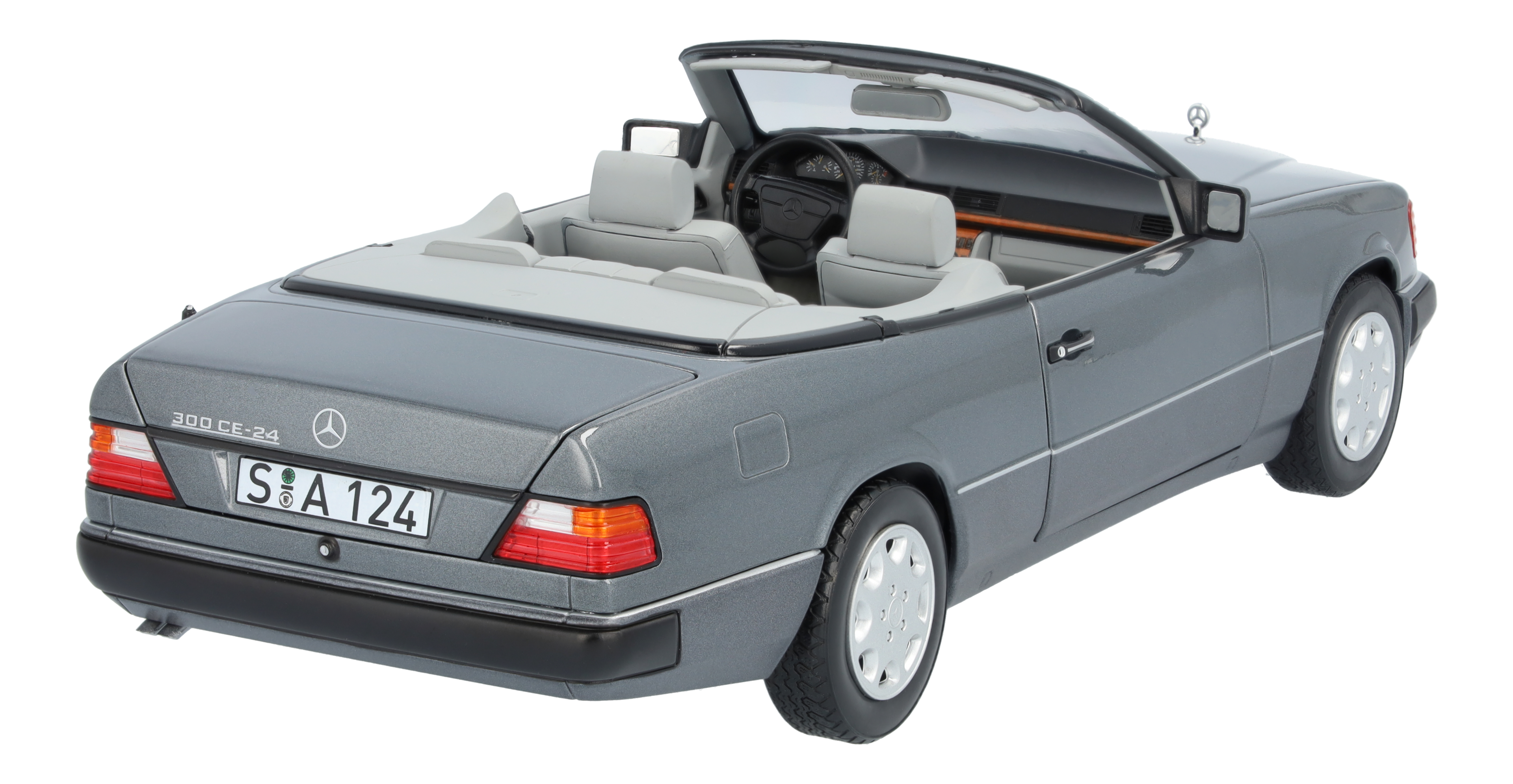 300 CE-24 Cabriolet A 124 (1991-1993) - perlmuttgrau, Norev, 1:18