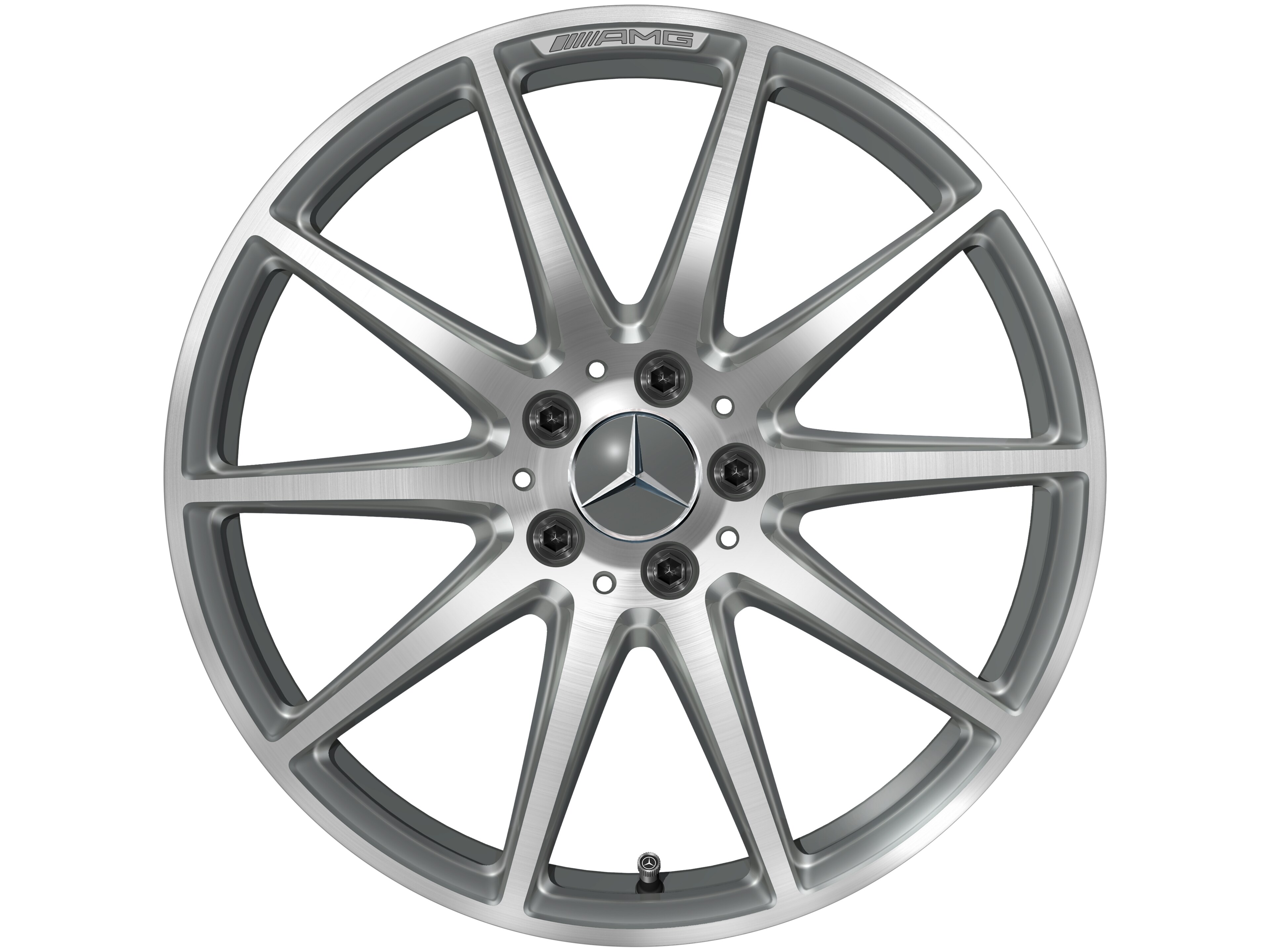 Jante AMG à 10 branches, 48,3 cm (19 pouces) - 11 J x 19 ET 53, gris titane, finition brillante