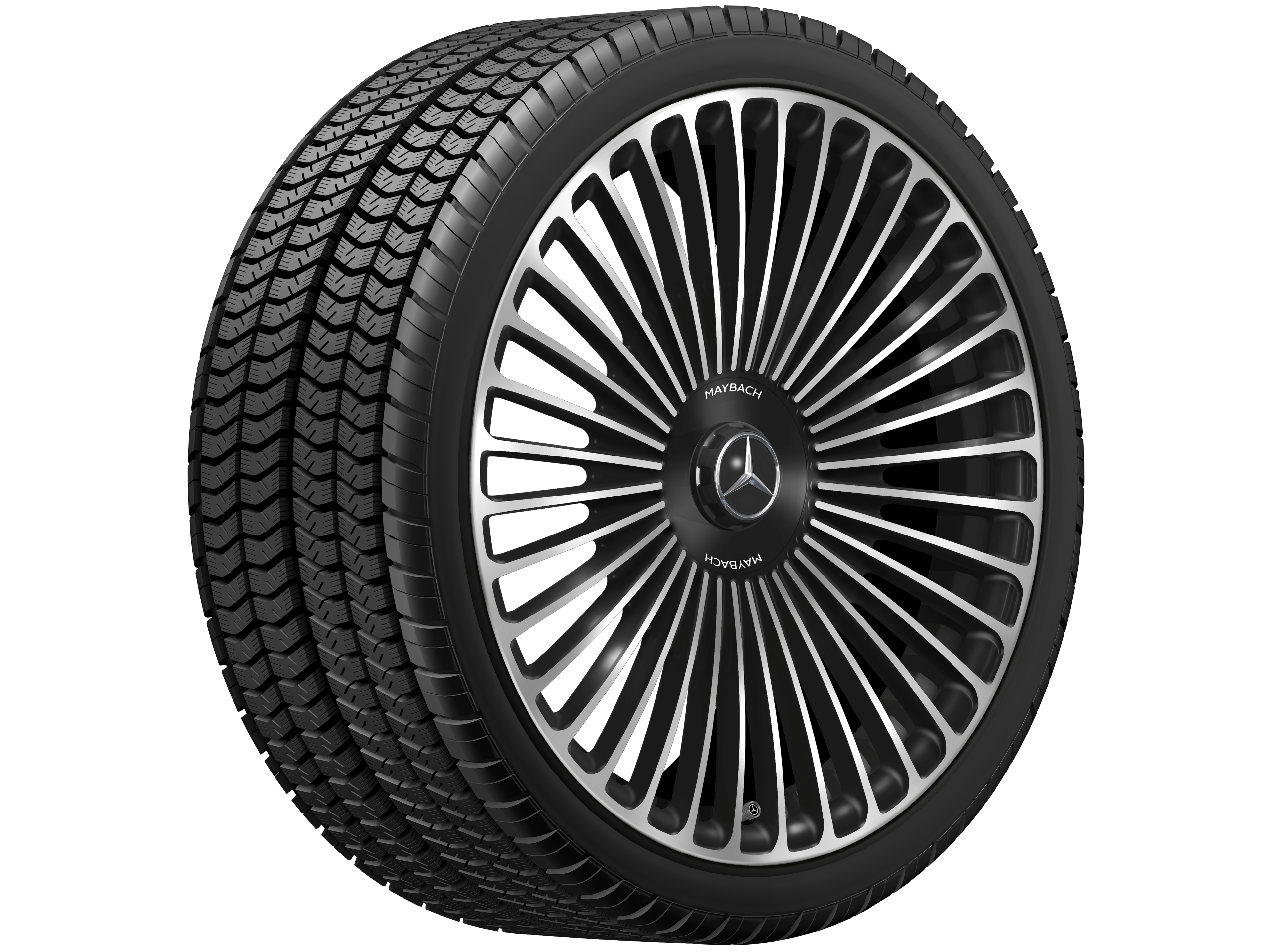 Jante forgée AMG Design multibranches, 53,3 cm (21 pouces) - 9,5 J x 21 ET 56,1, noir, finition brillante