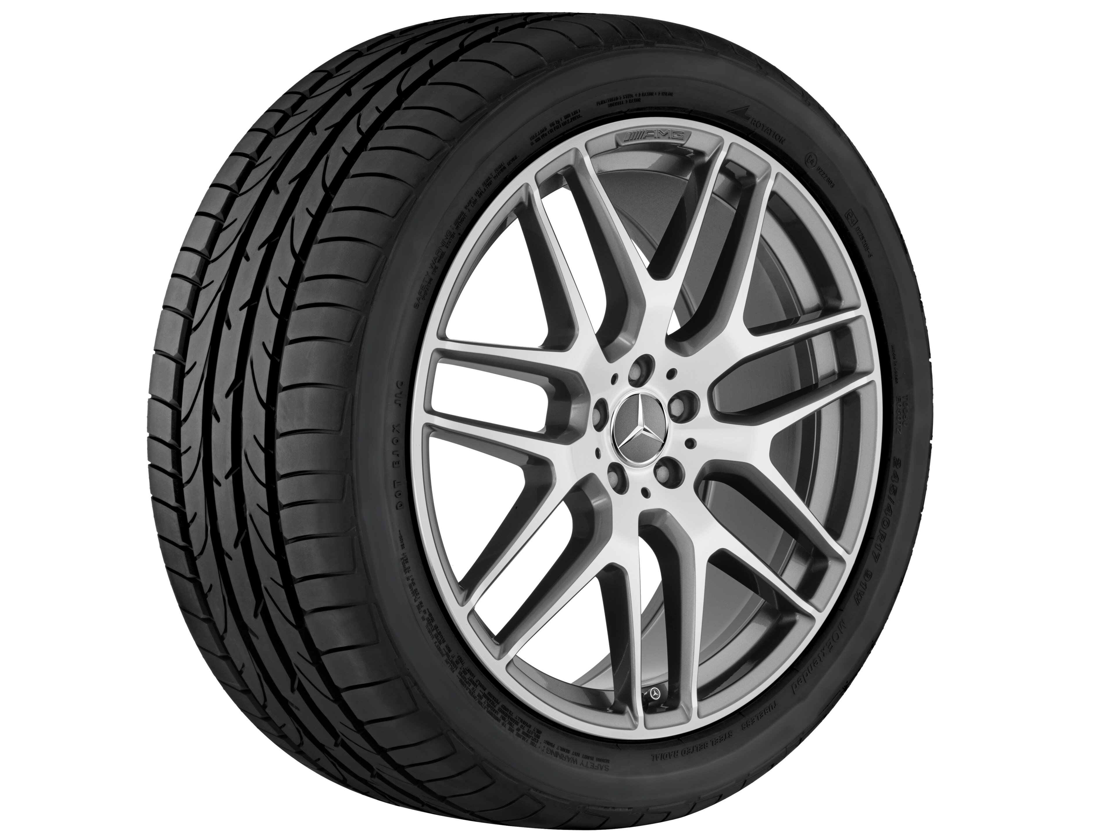 Jante alliage AMG, Jante en Y, 55,9 cm (22 pouces) - 11,5 J x 22 ET 42, gris titane, finition brillante