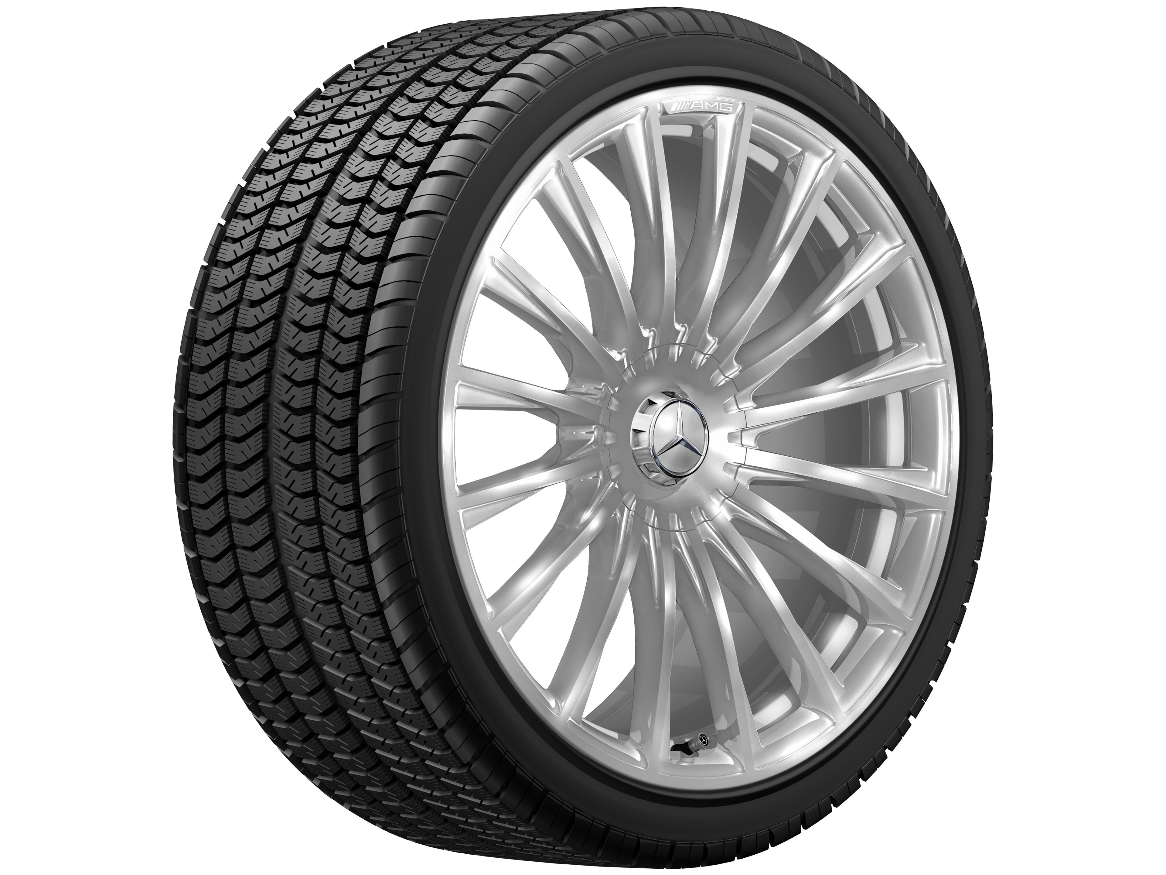Jante forgée AMG multibranches, 53,3 cm (21 pouces) - 10,5 J x 21 ET 50, argenté, poli haute brillance