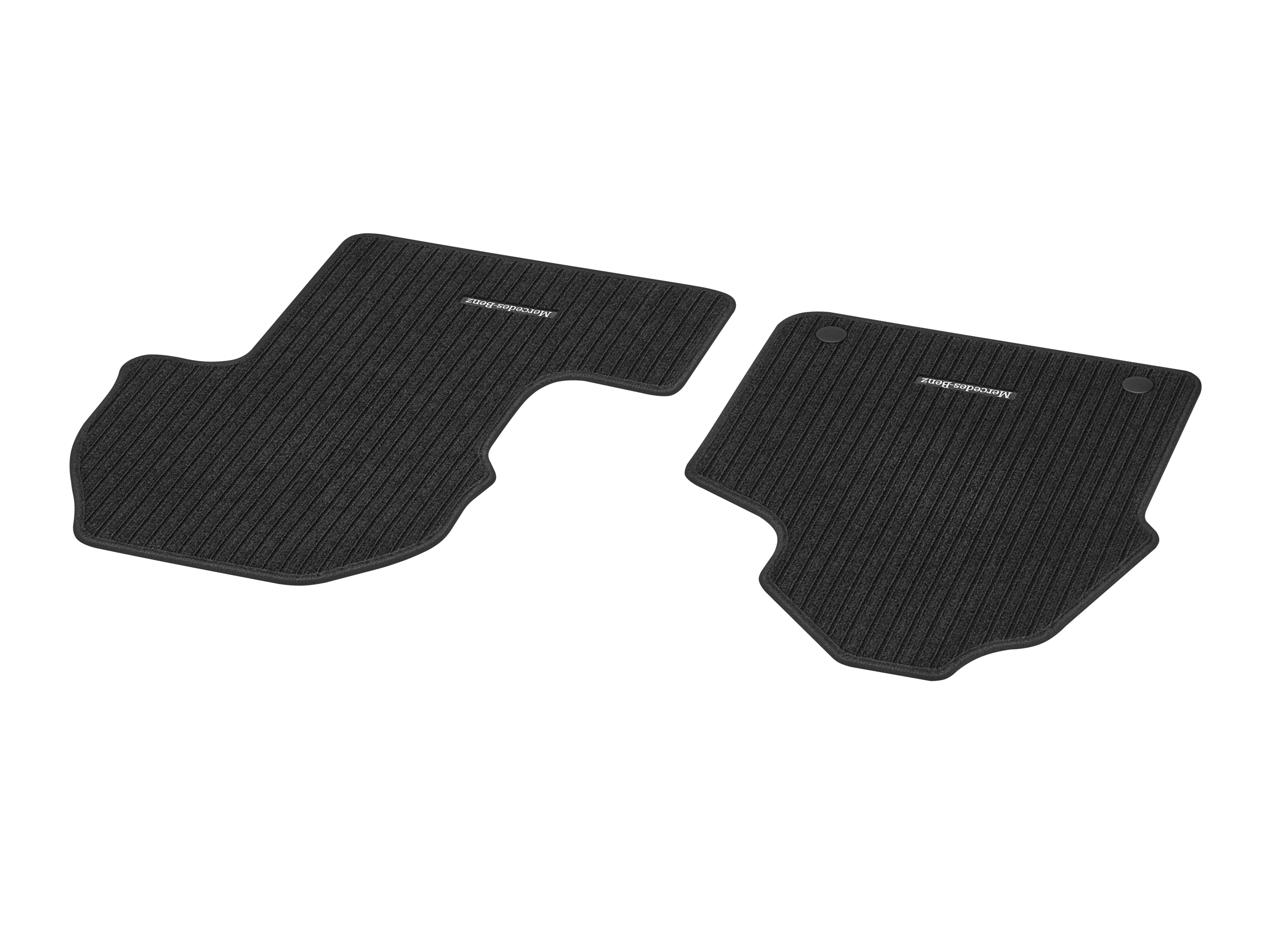 Tapis en reps CLASSIC, Tapis de sol conducteur / passager avant, 2 pièces, Sans H00 - LL, noir