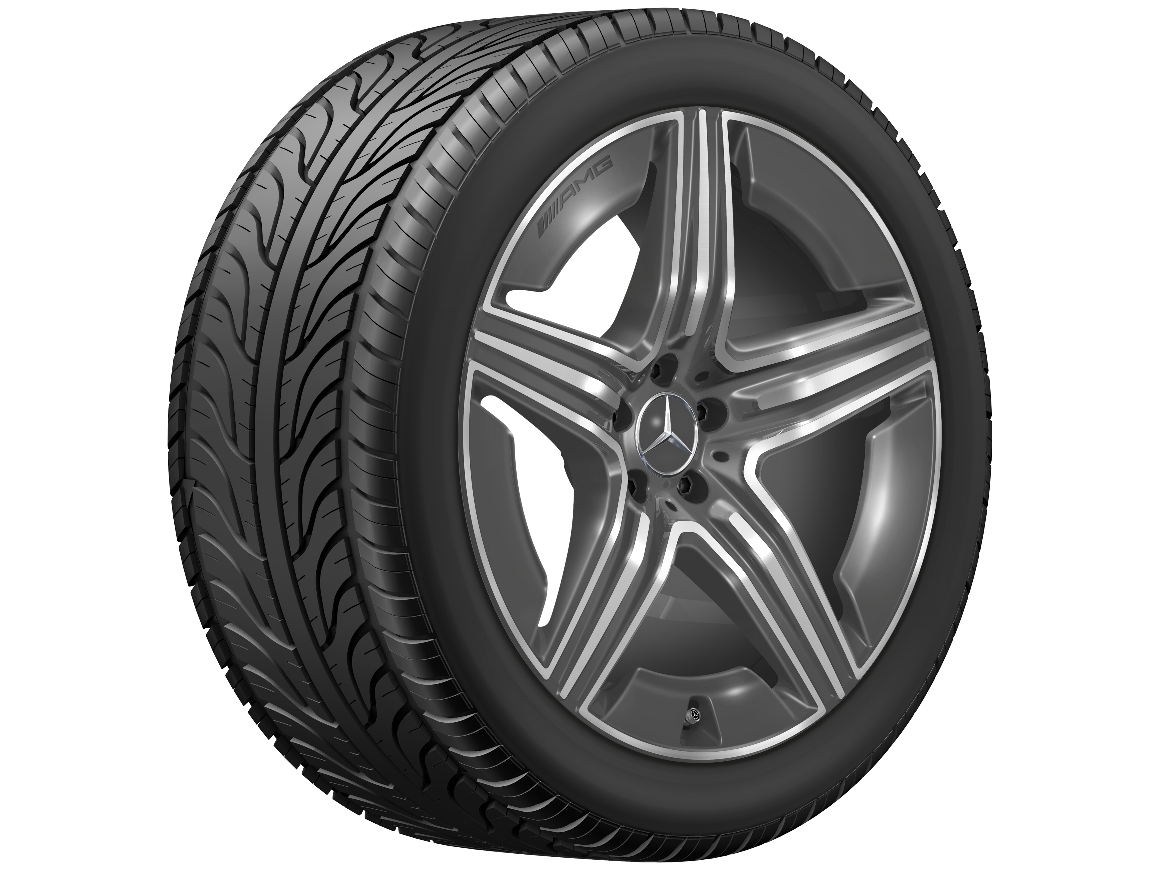 Jante AMG à 5 doubles branches, 53,3 cm (21 pouces) - 11 J x 21 ET 49, gris tantale, finition brillante