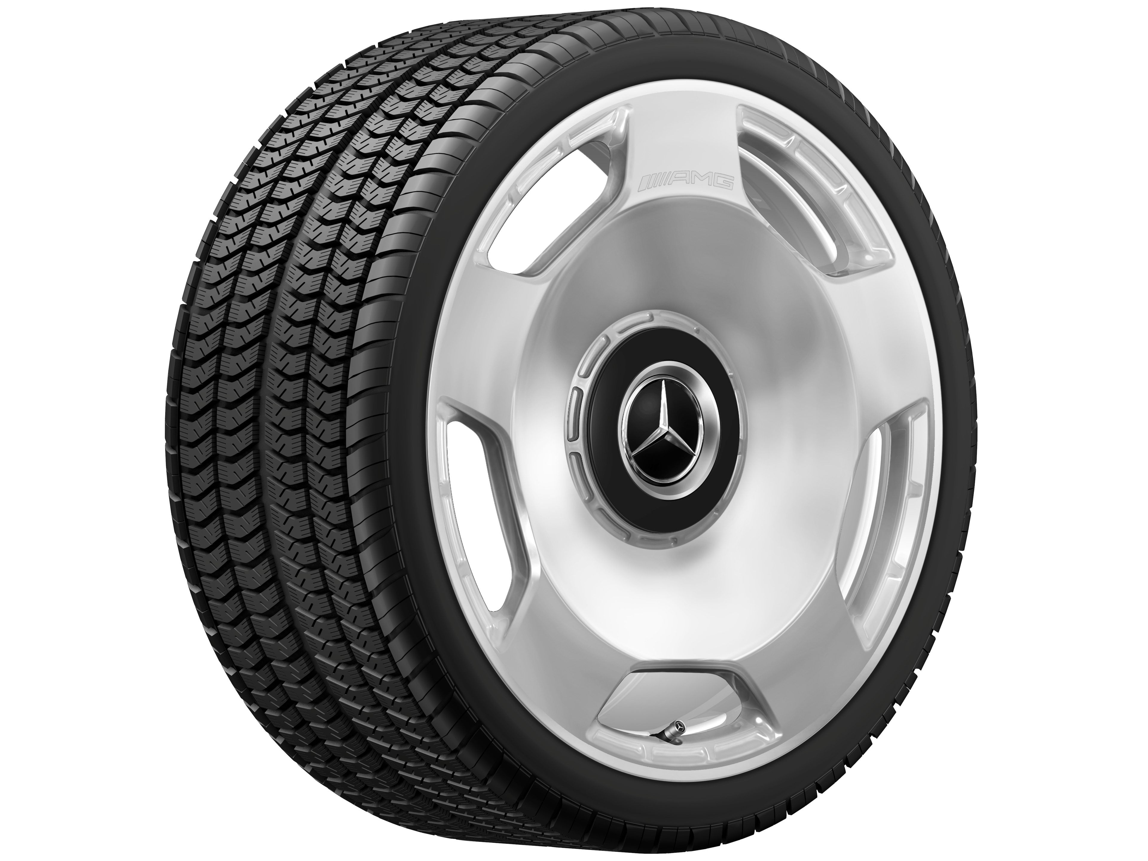 Jante forgée AMG Design 5 trous, 53,3 cm (21 pouces) - 10 J x 21 ET 30, argenté, poli haute brillance